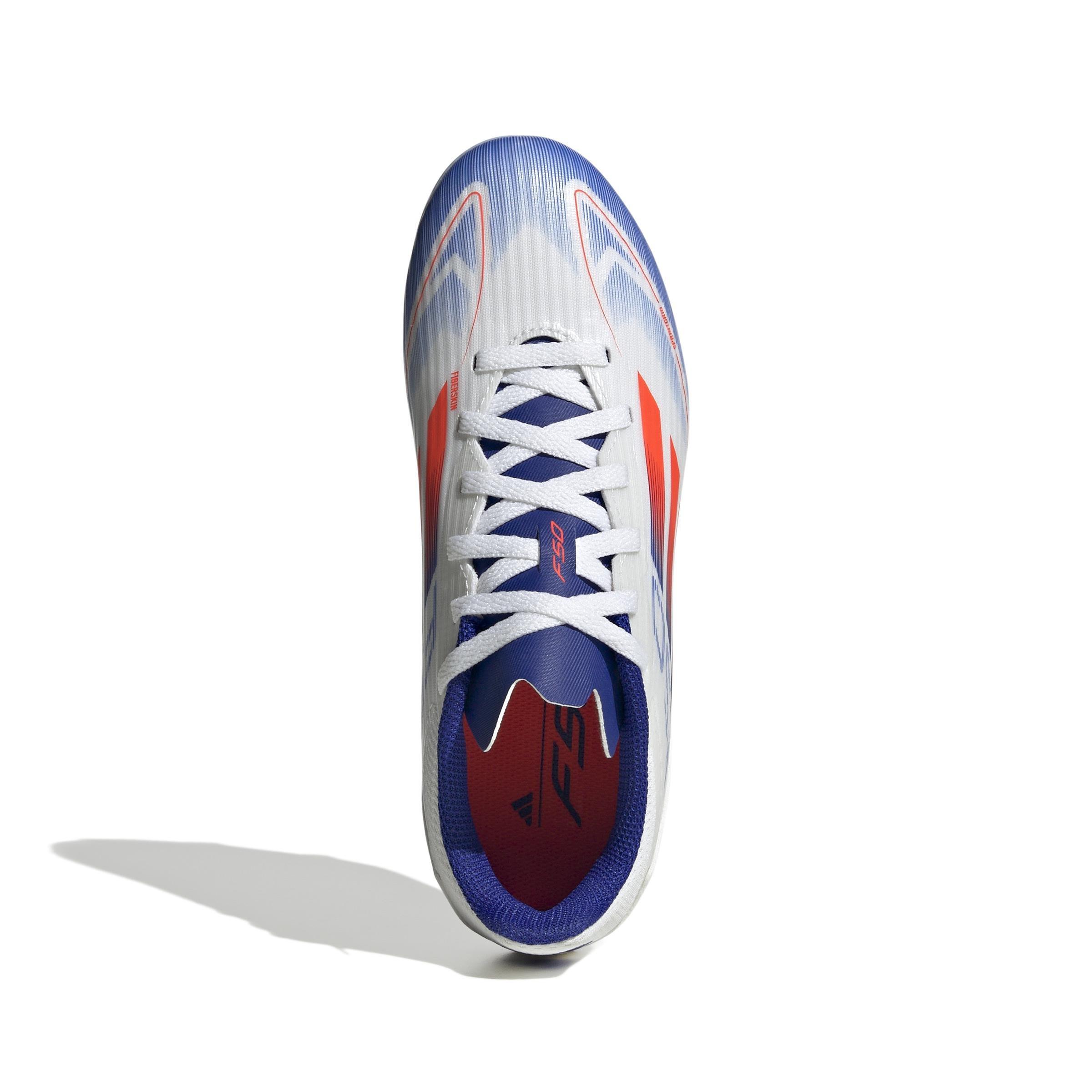 Unisex Kids F50 League Firm/Multi-Ground Cleats, White, A901_ONE, large image number 1