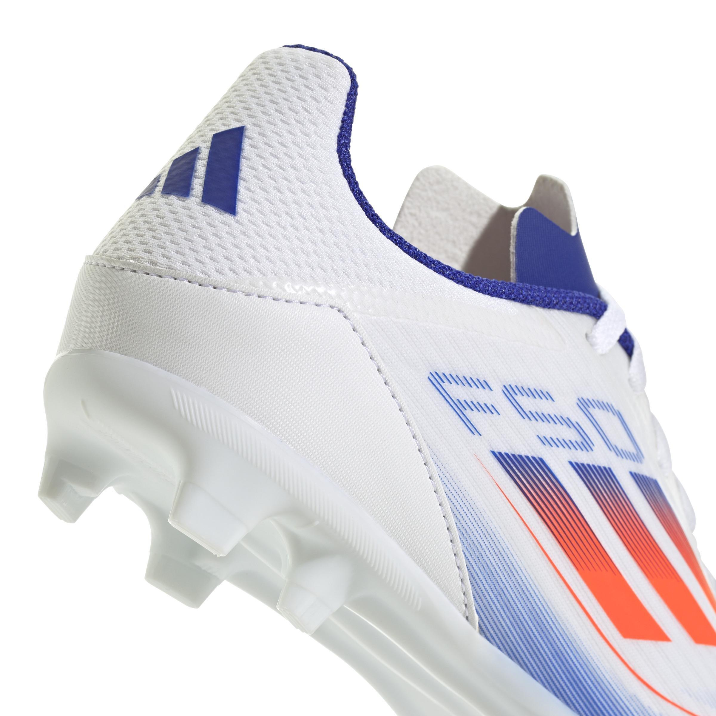 Unisex Kids F50 League Firm/Multi-Ground Cleats, White, A901_ONE, large image number 5