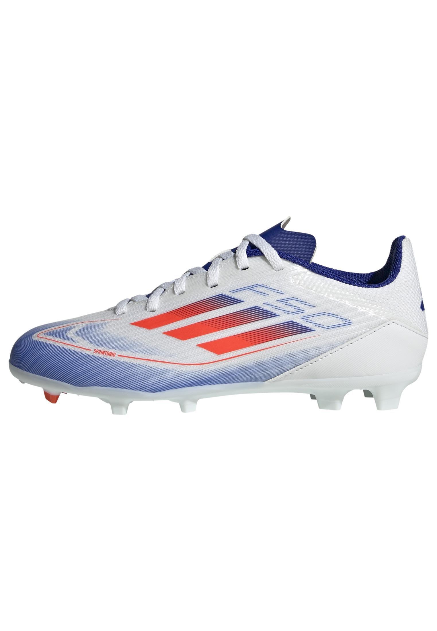 Unisex Kids F50 League Firm/Multi-Ground Cleats, White, A901_ONE, large image number 6