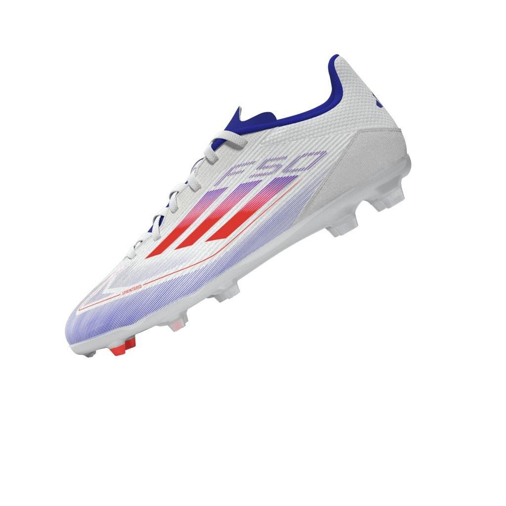 Unisex Kids F50 League Firm/Multi-Ground Cleats, White, A901_ONE, large image number 7