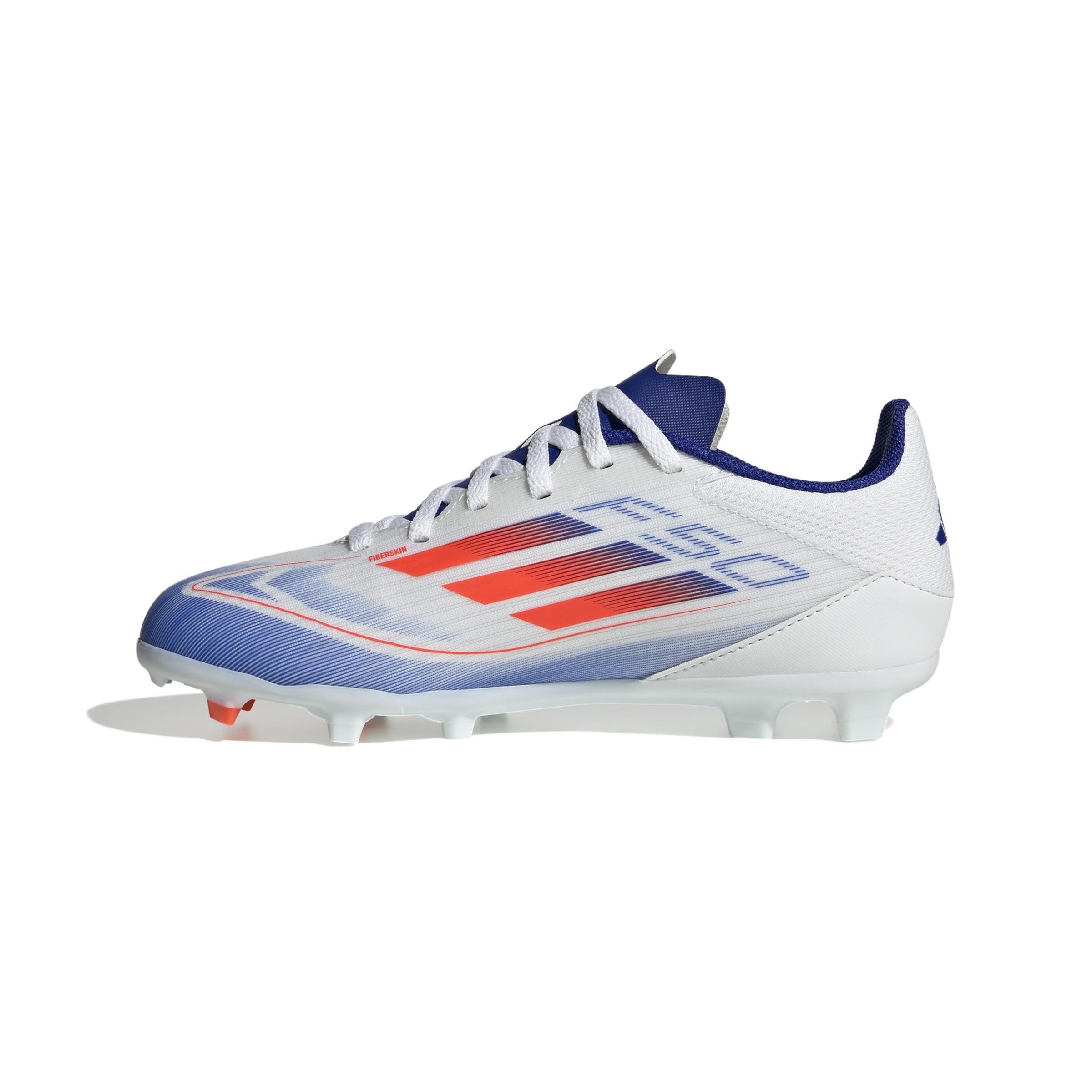 Unisex Kids F50 League Firm/Multi-Ground Cleats, White, A901_ONE, large image number 8