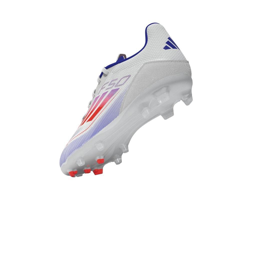 Unisex Kids F50 League Firm/Multi-Ground Cleats, White, A901_ONE, large image number 10