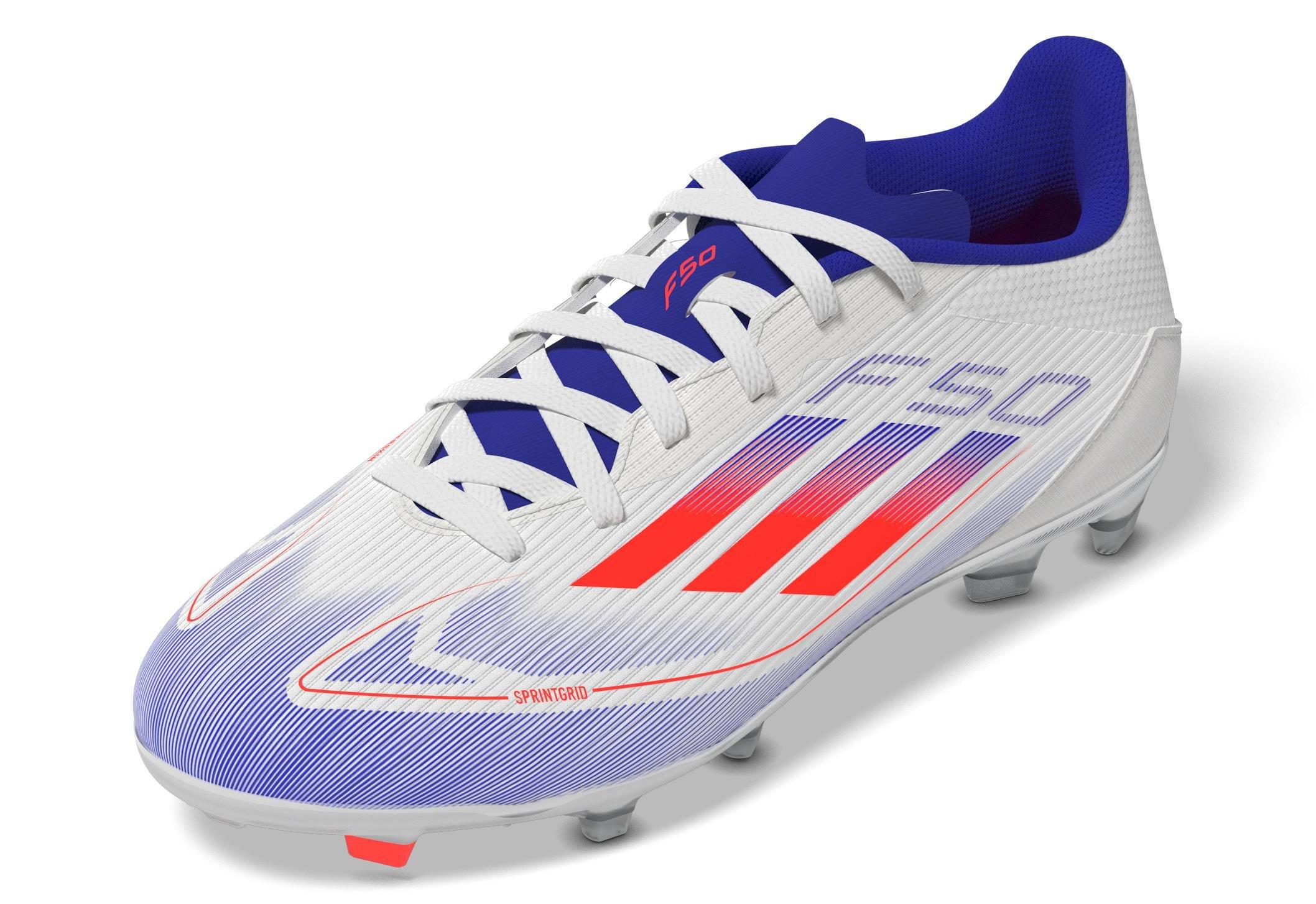 Unisex Kids F50 League Firm/Multi-Ground Cleats, White, A901_ONE, large image number 14