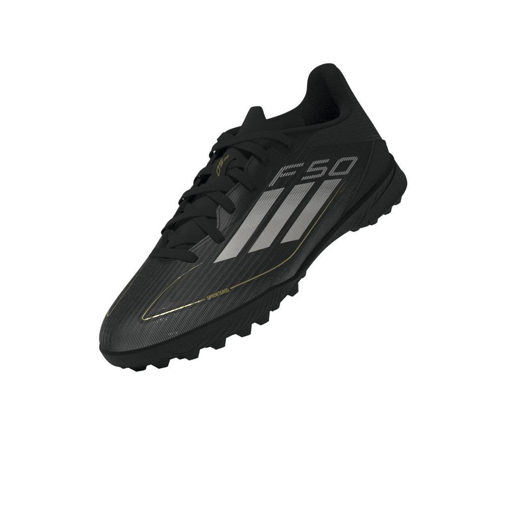 Unisex Kids F50 League Turf Boots, Black, A901_ONE, large image number 8