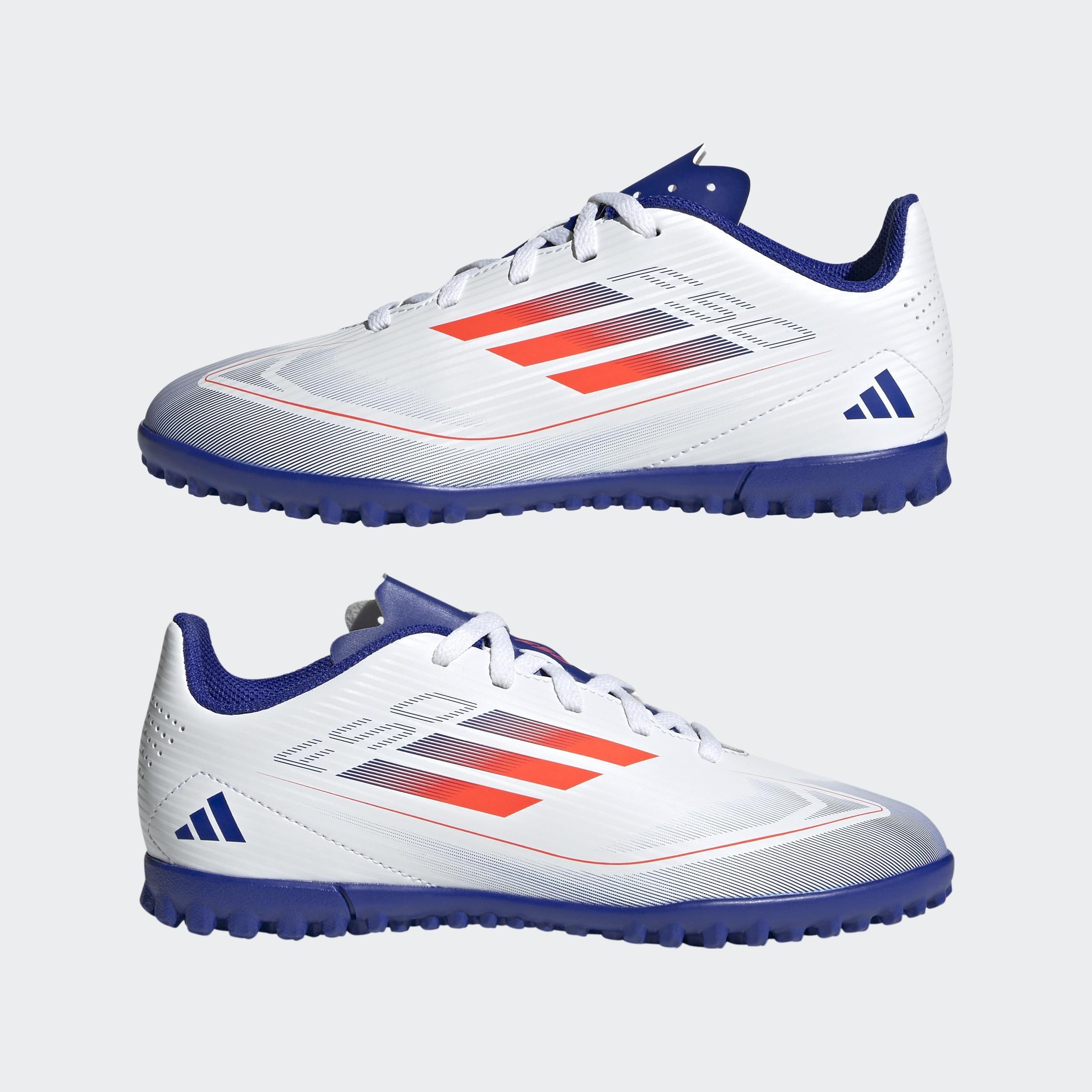 Kids Unisex F50 Club Turf Cleats, White, A901_ONE, large image number 6