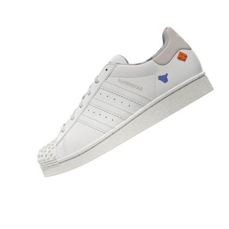 Unisex Kids Adidas Superstar X Lego Shoes, White, A901_ONE, large image number 6
