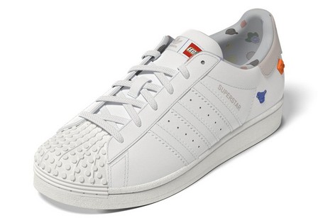 Unisex Kids Adidas Superstar X Lego Shoes, White, A901_ONE, large image number 11