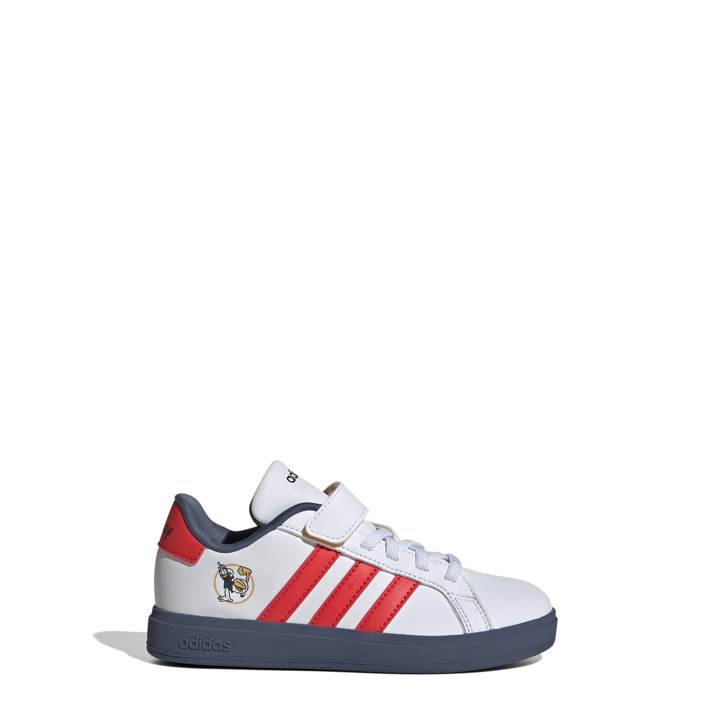 Unisex Kids Disney Mickey And Friends Grand Court Shoes, White, A901_ONE, large image number 12