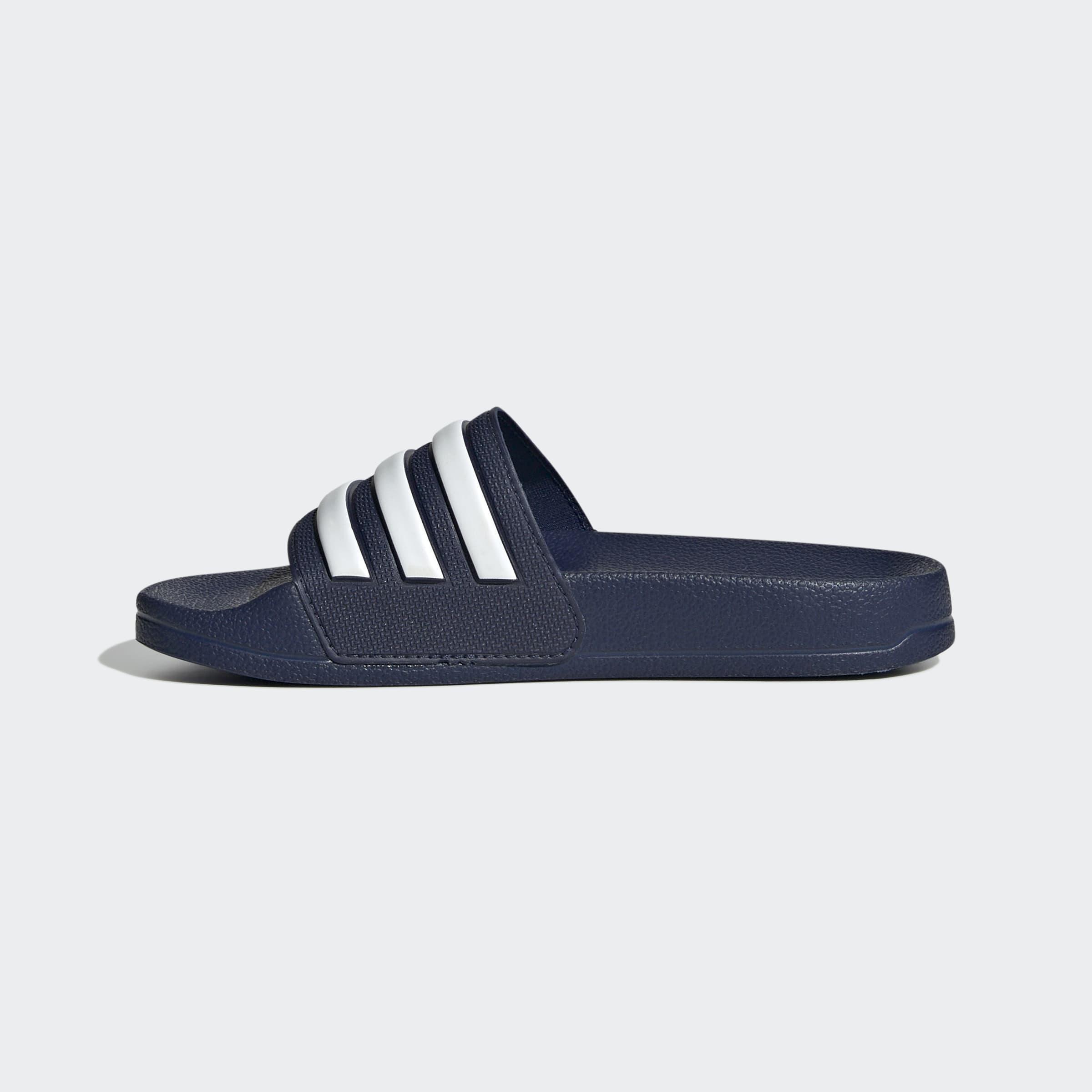 Kids Unisex adilette Shower Slides, Blue, A901_ONE, large image number 7