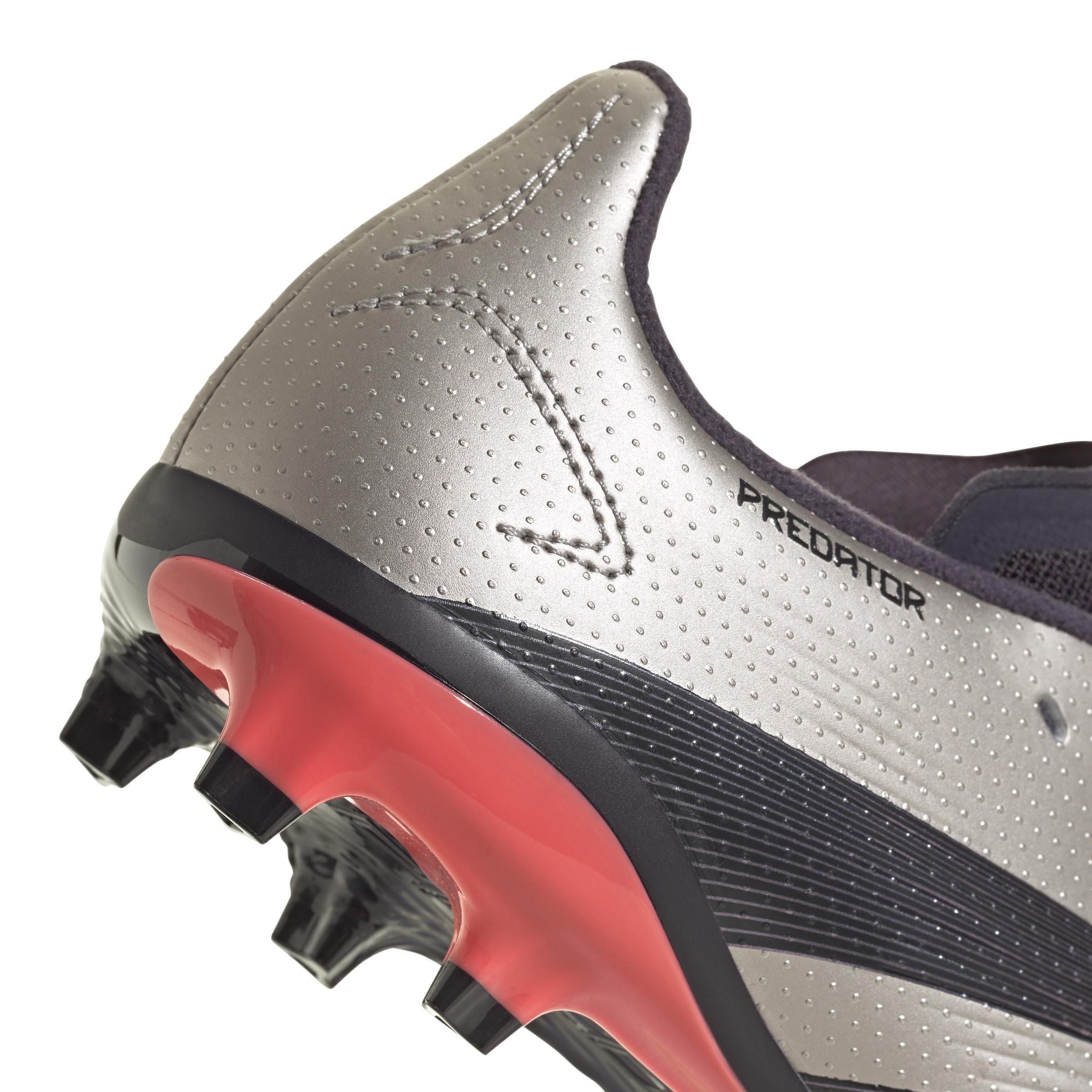 Unisex Kids Predator League Football Boots Firm Ground, Grey, , large image number 4