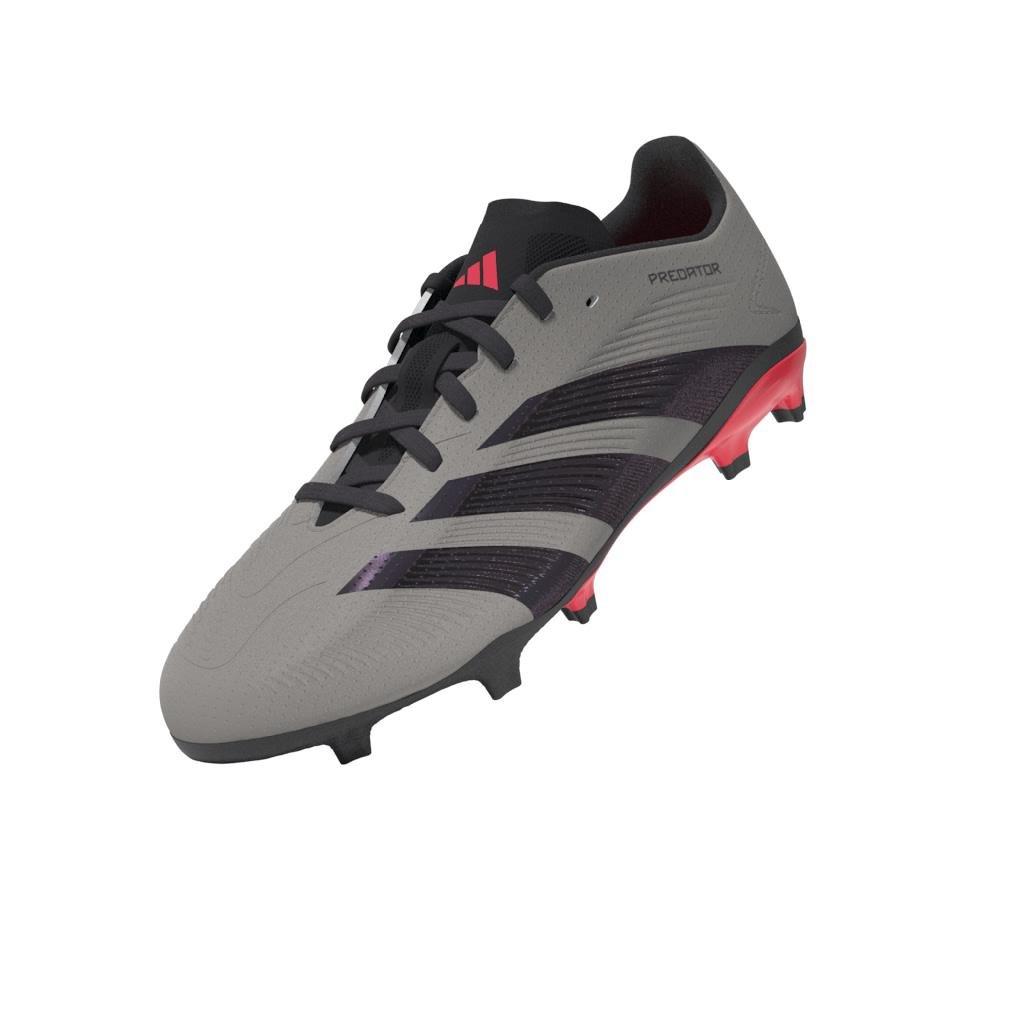 Unisex Kids Predator League Football Boots Firm Ground, Grey, , large image number 8