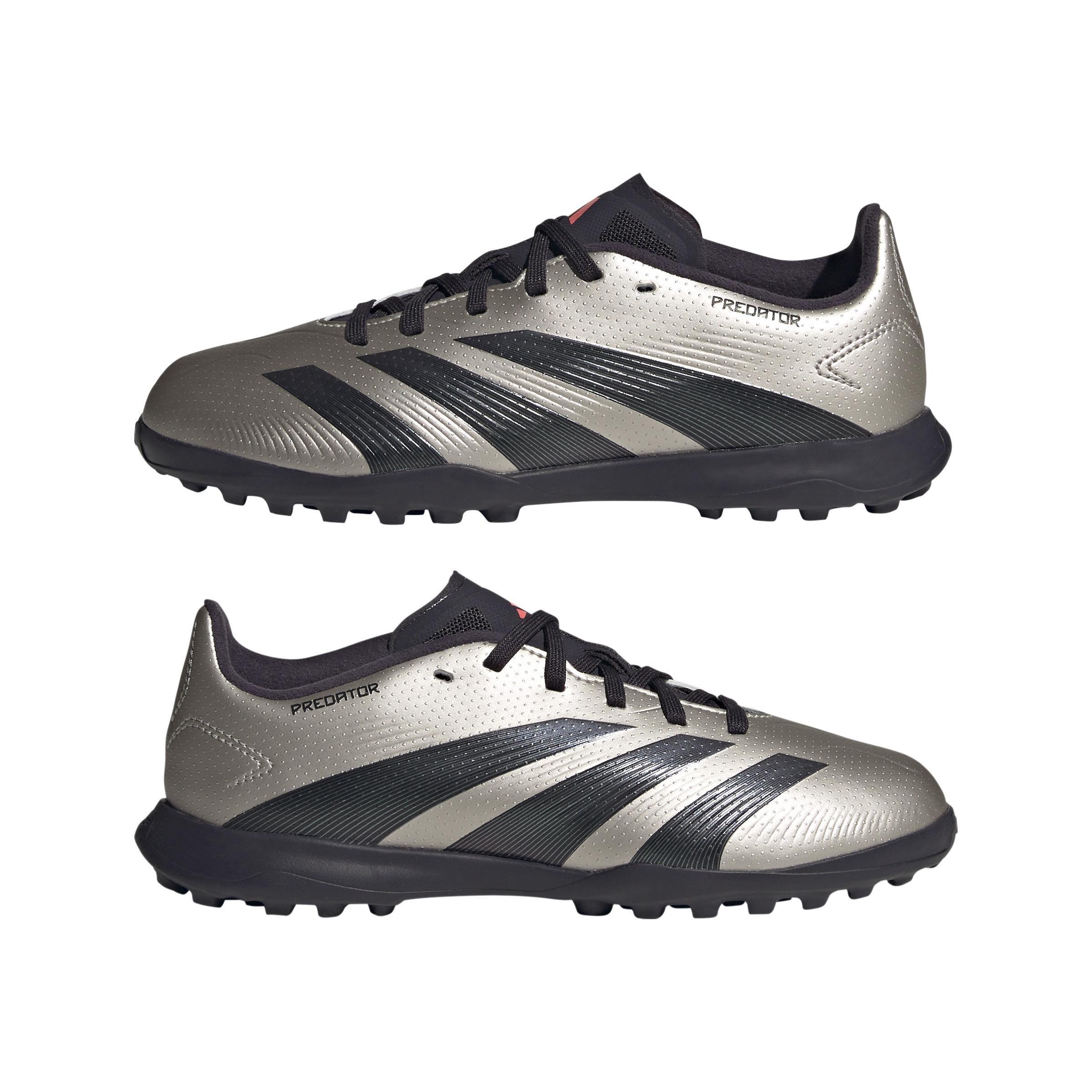 Unisex Kids Predator League J Football Boots Turf, Grey, A901_ONE, large image number 6