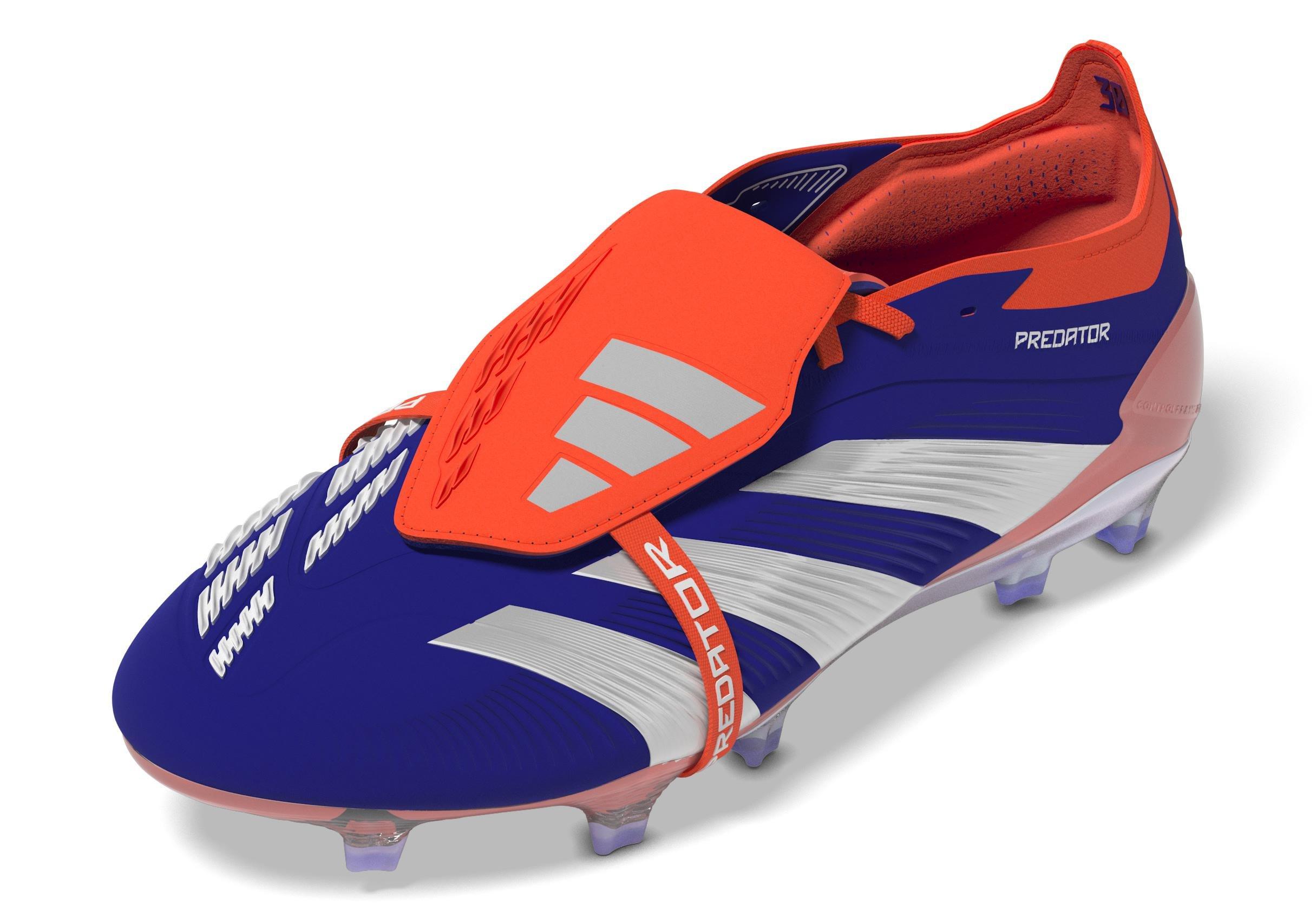 Unisex Predator Elite Fold-Over Tongue Firm Ground Boots, Blue, A901_ONE, large image number 14