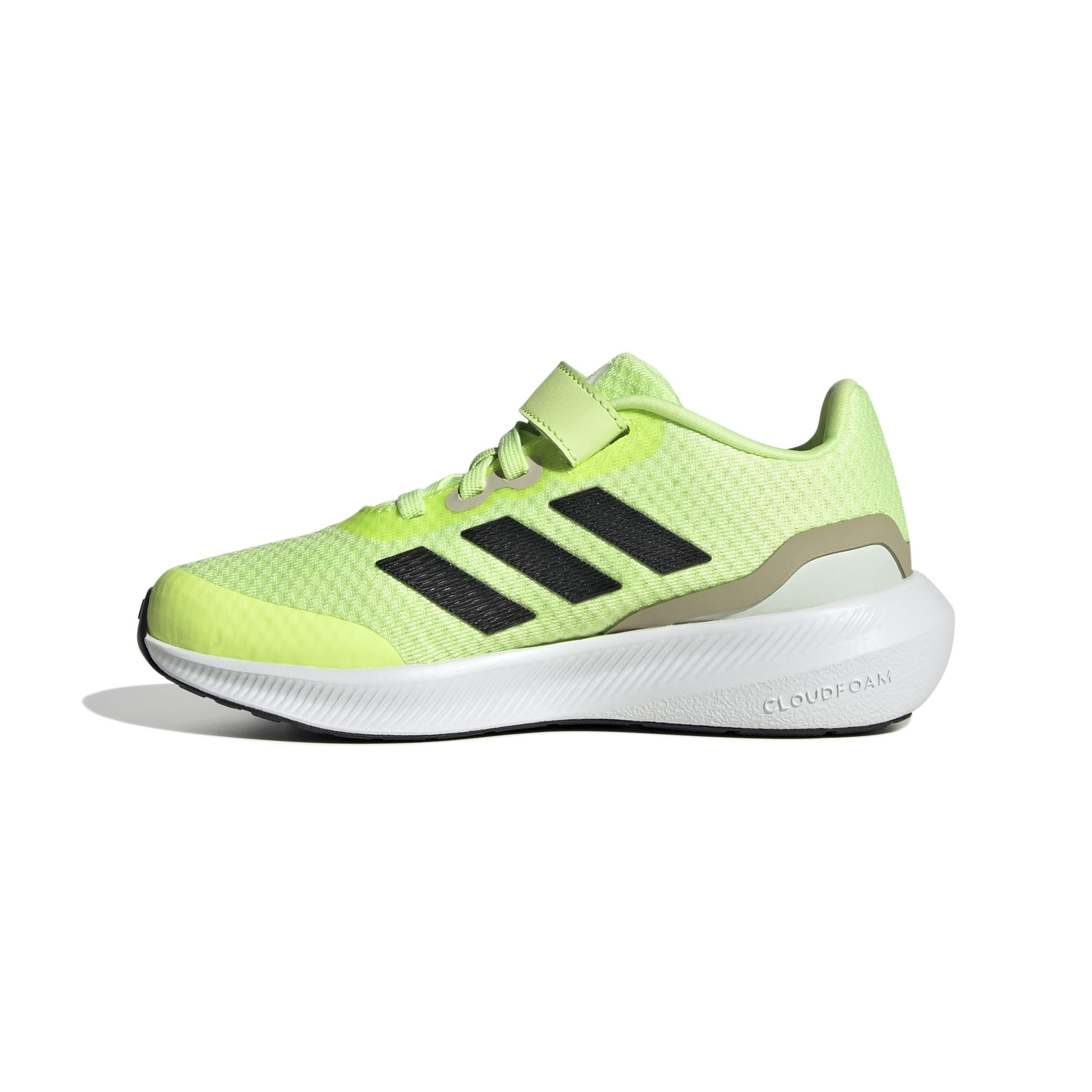 Unisex Kids RunFalcon 3.0 Elastic Lace Top Strap Shoes, Green, A901_ONE, large image number 7