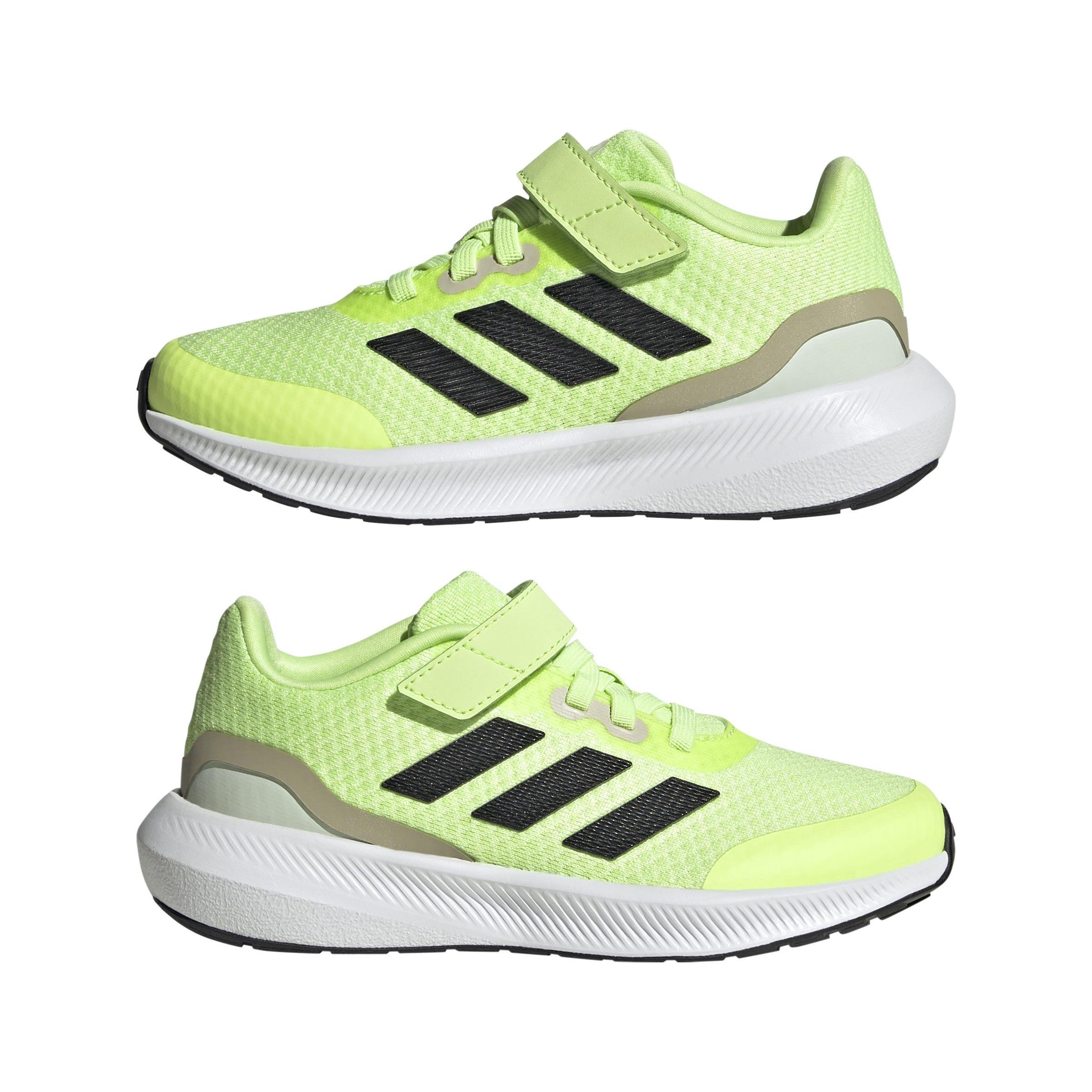 Unisex Kids RunFalcon 3.0 Elastic Lace Top Strap Shoes, Green, A901_ONE, large image number 9