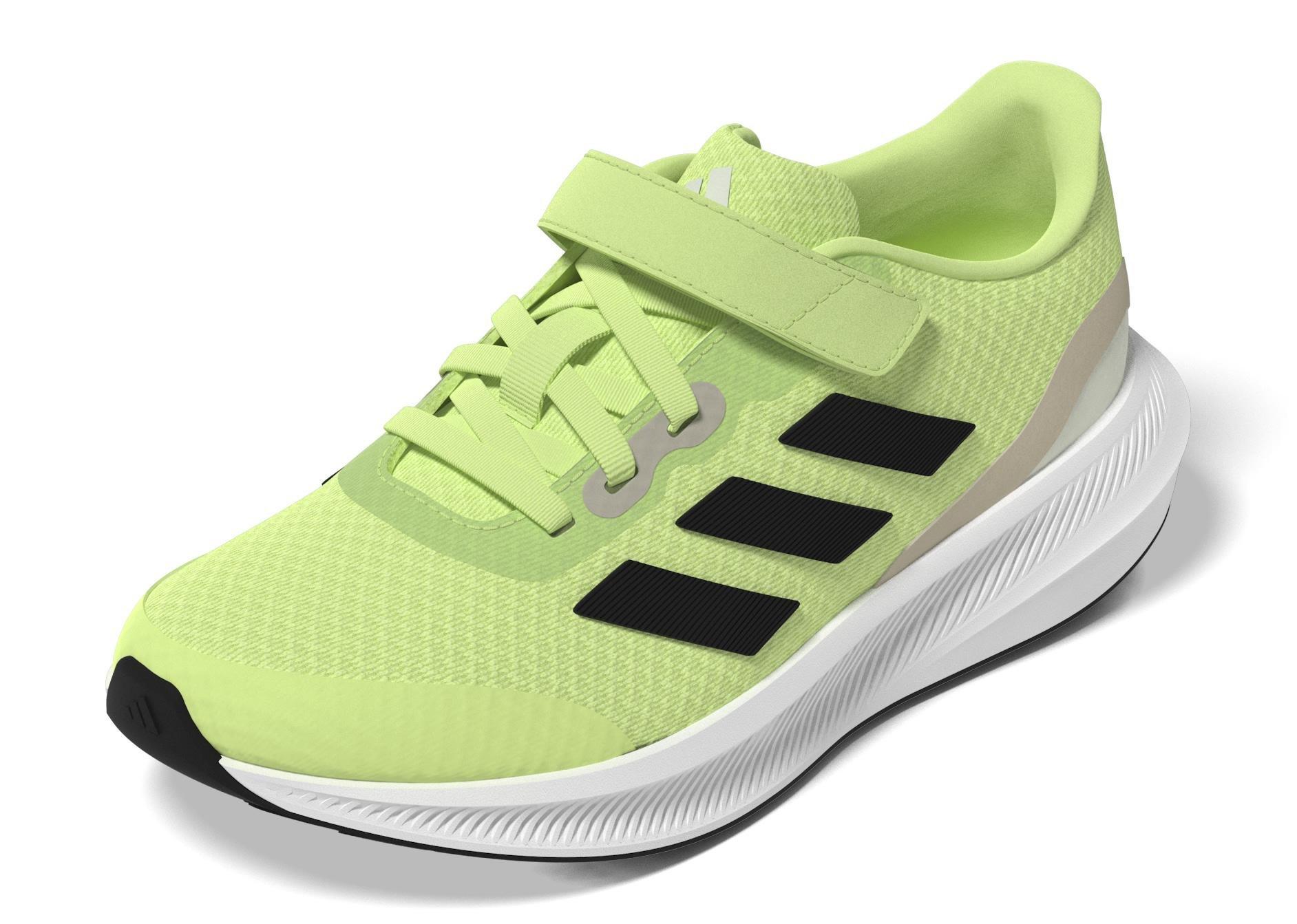 Unisex Kids RunFalcon 3.0 Elastic Lace Top Strap Shoes, Green, A901_ONE, large image number 12