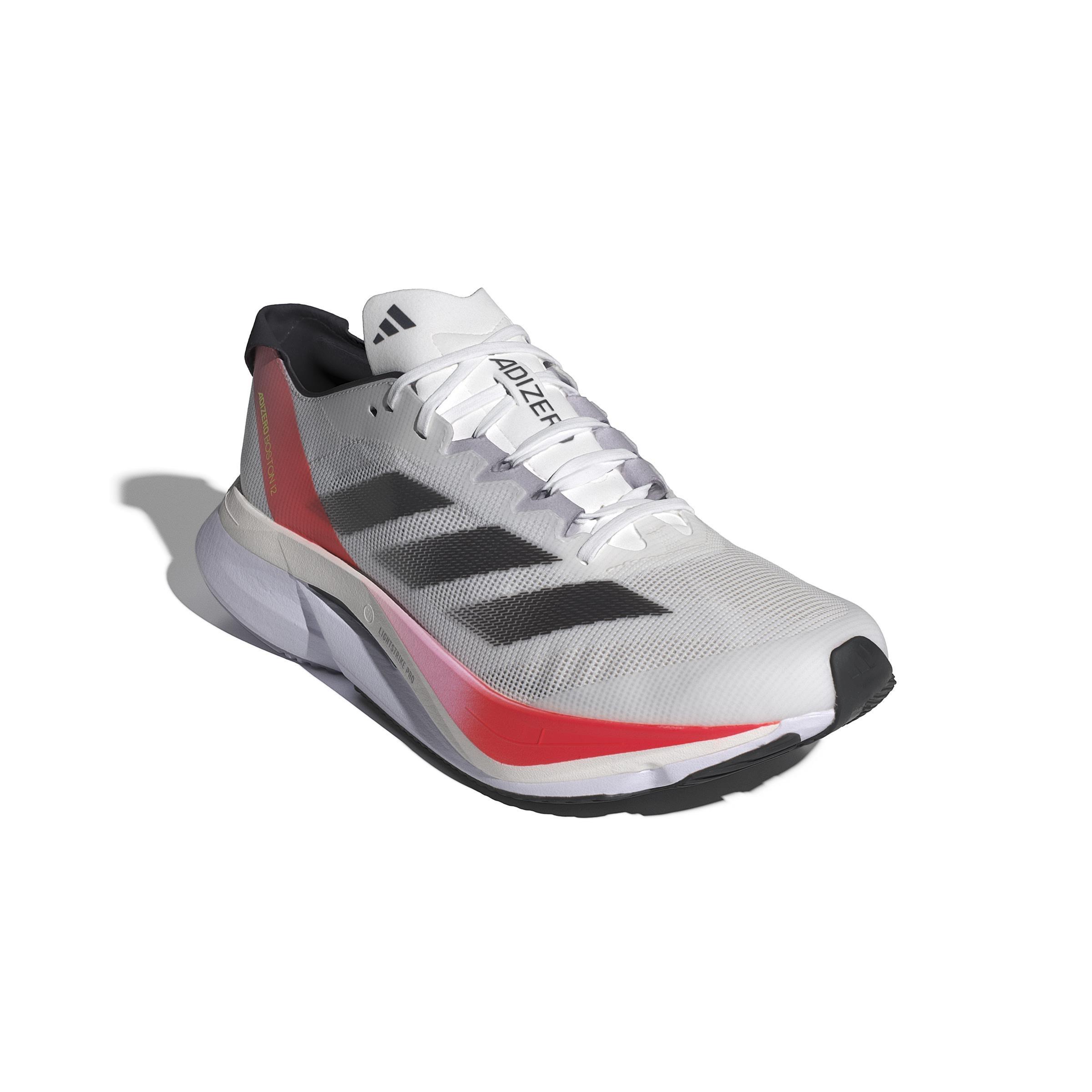 Adizero Boston 12 Shoes, White, A901_ONE, large image number 2
