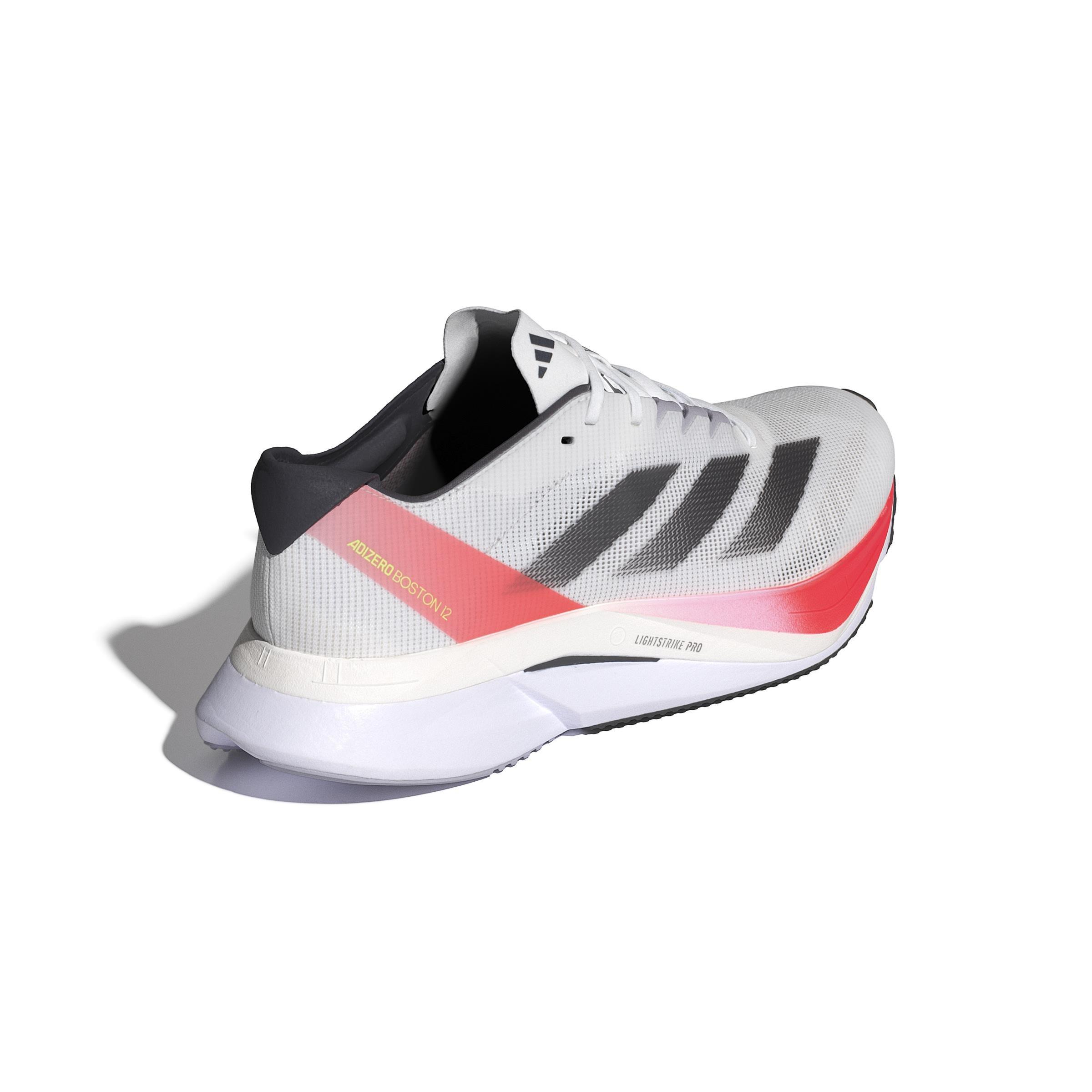 Adizero Boston 12 Shoes, White, A901_ONE, large image number 3