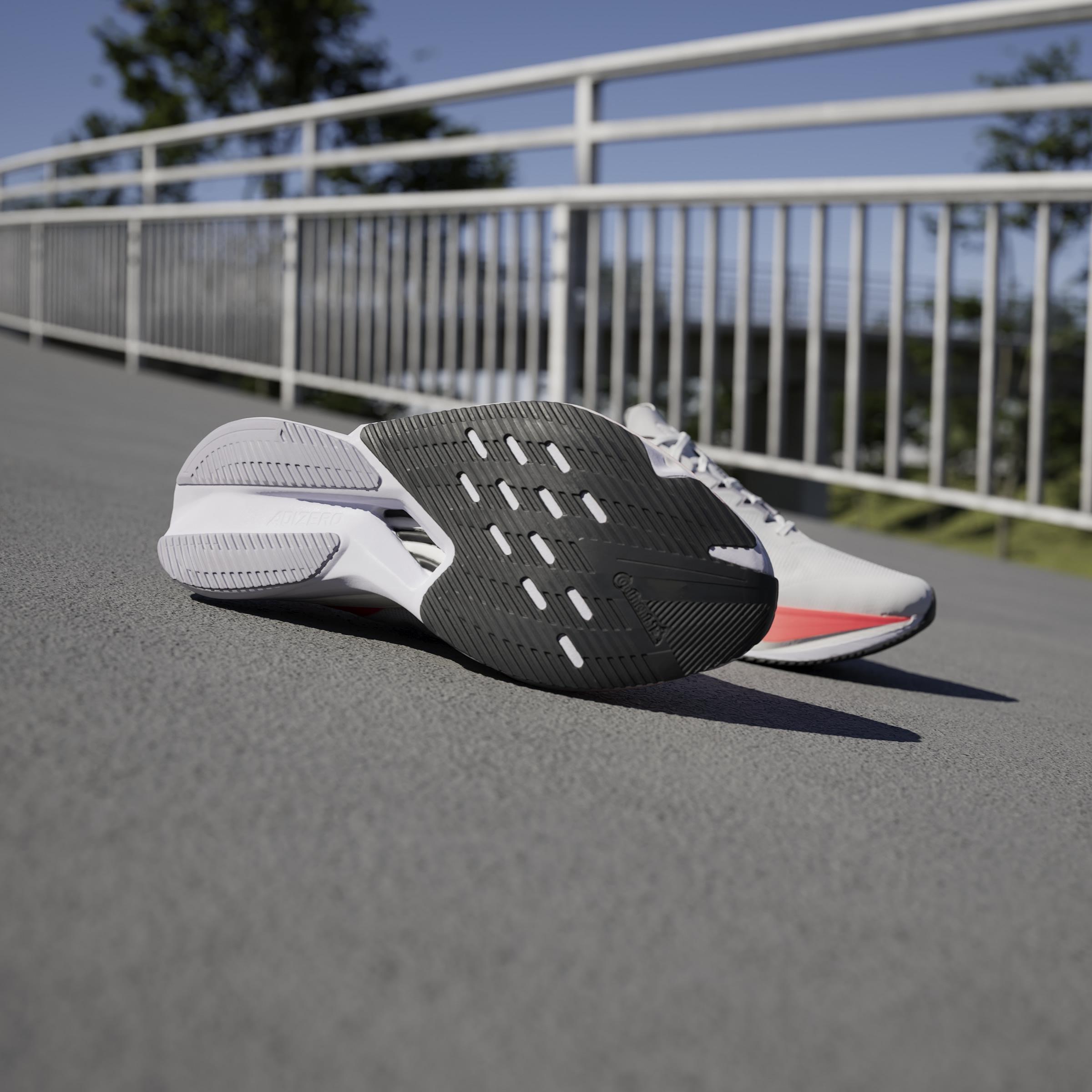 Adizero Boston 12 Shoes, White, A901_ONE, large image number 11