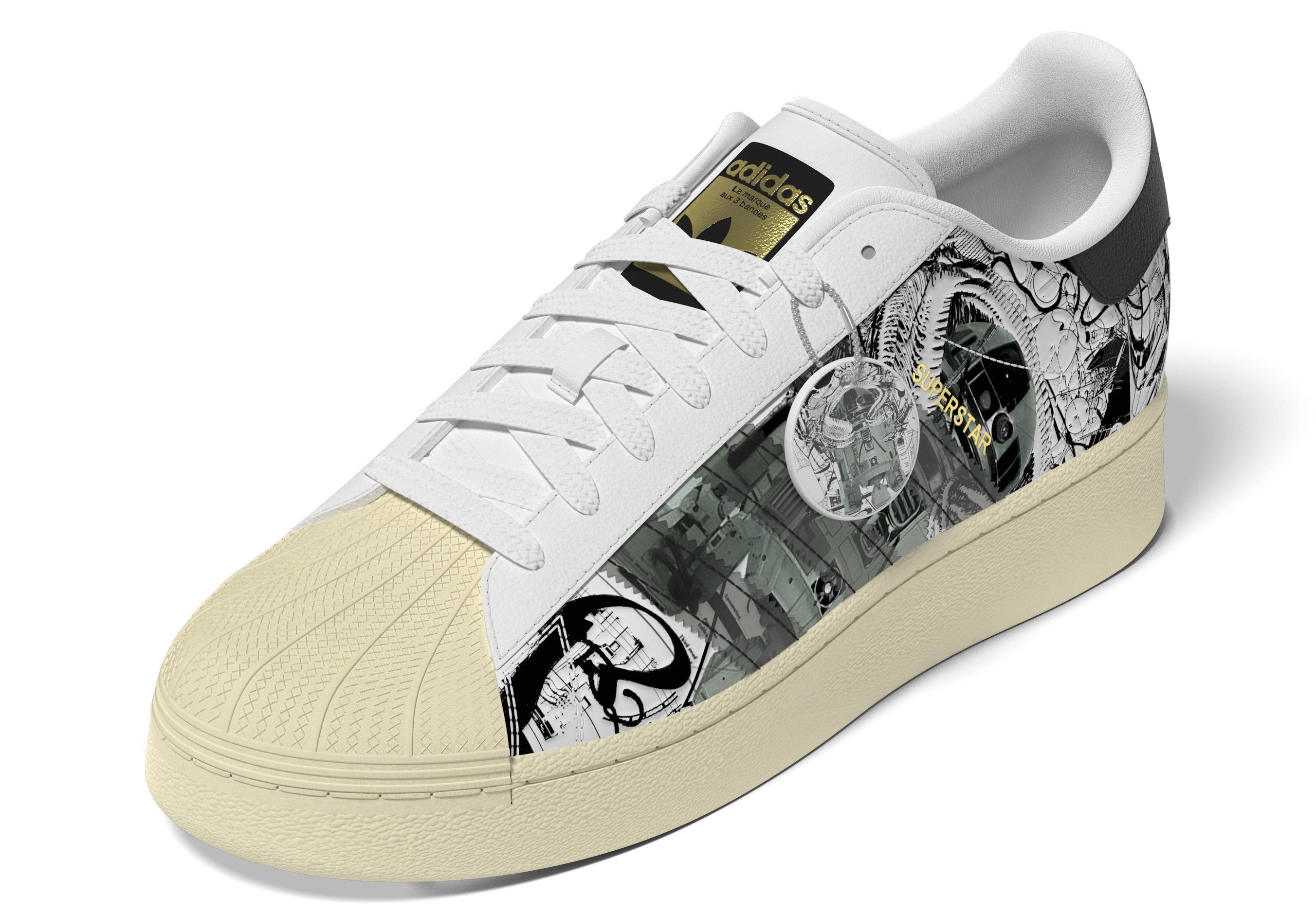 Unisex adidas Star Wars Superstar XLG Nanzuka Shoes, White, A901_ONE, large image number 13