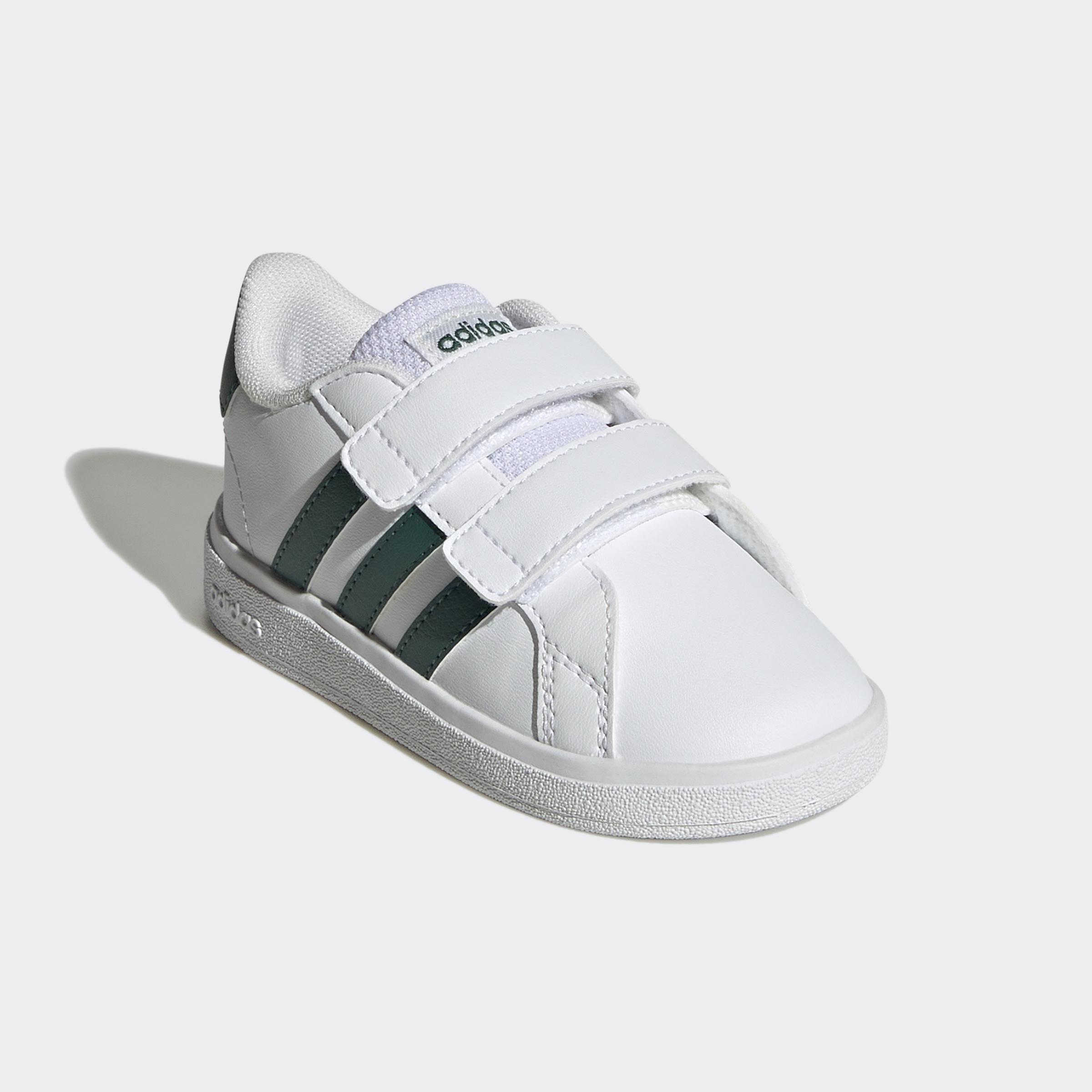 Kids Unisex Grand Court Lifestyle Hook and Loop Shoes, White, A901_ONE, large image number 2