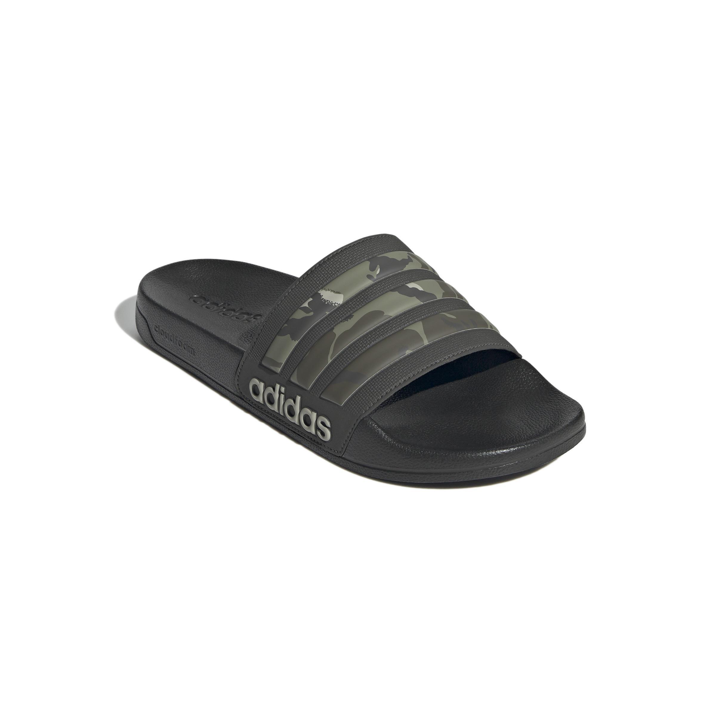 Unisex Adilette Shower Slides, Green, A901_ONE, large image number 2