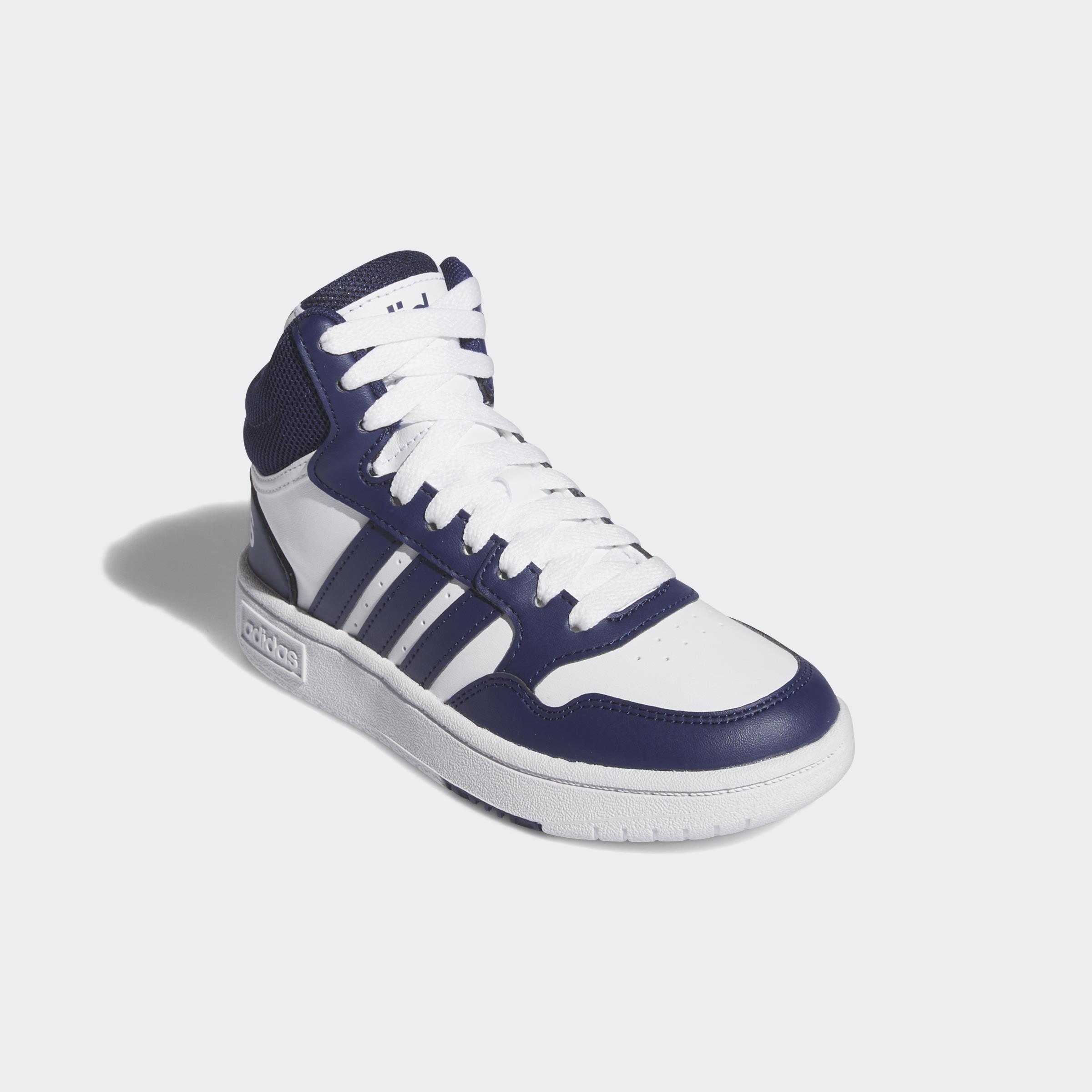 Kids Unisex Hoops Mid Shoes, White, A901_ONE, large image number 2