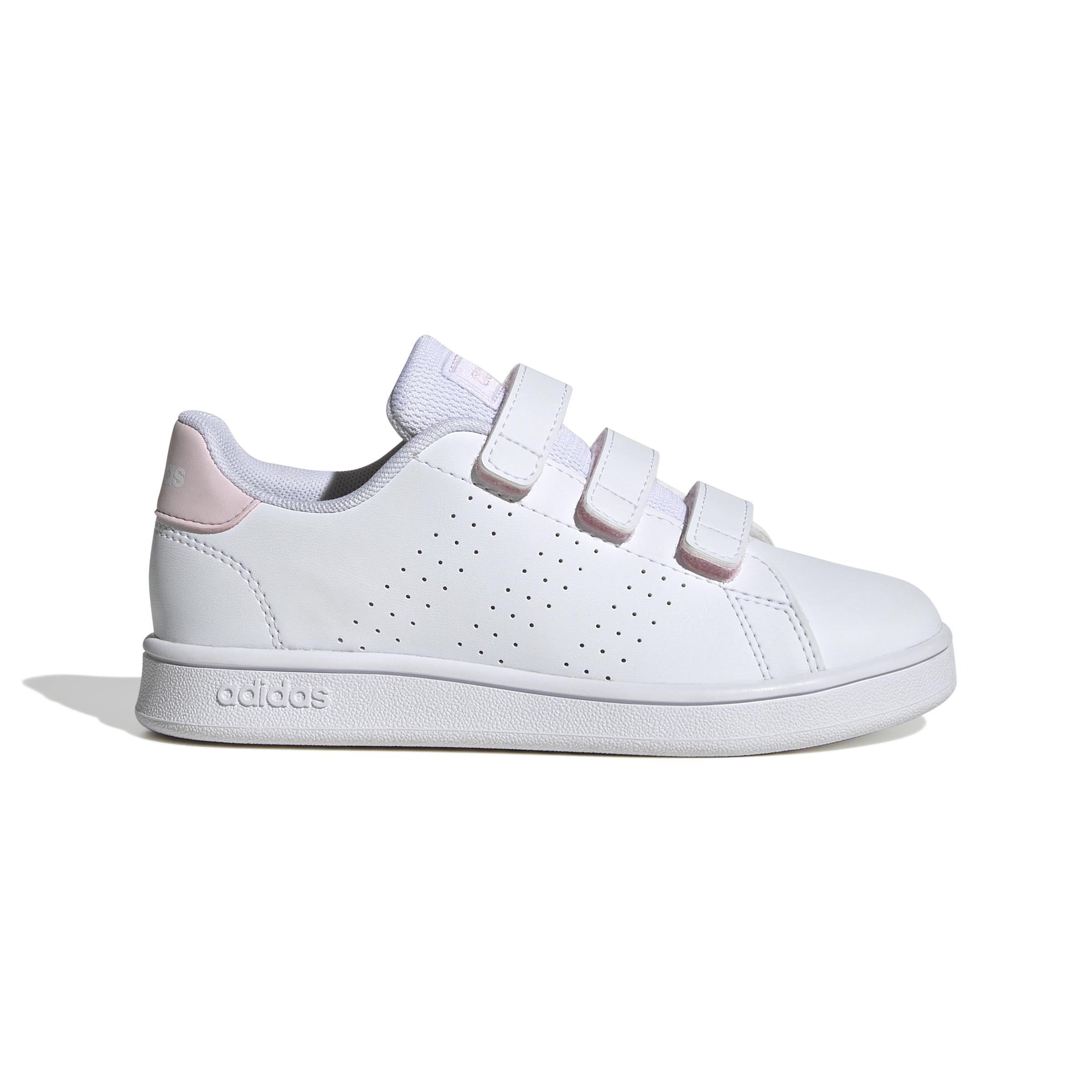 Unisex Advantage Court Lifestyle Hook-and-Loop Shoes, White, A901_ONE, large image number 0