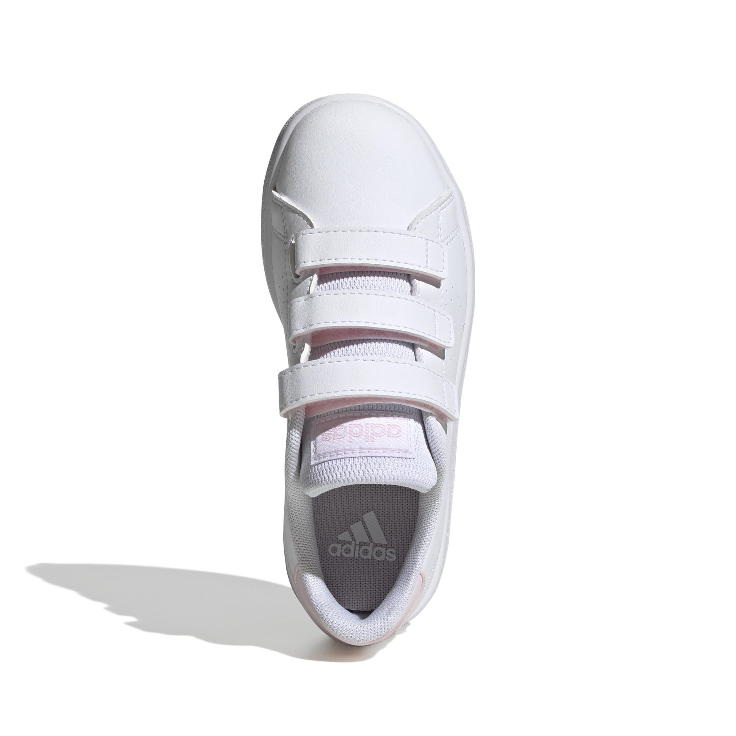 Unisex Advantage Court Lifestyle Hook-and-Loop Shoes, White, A901_ONE, large image number 1