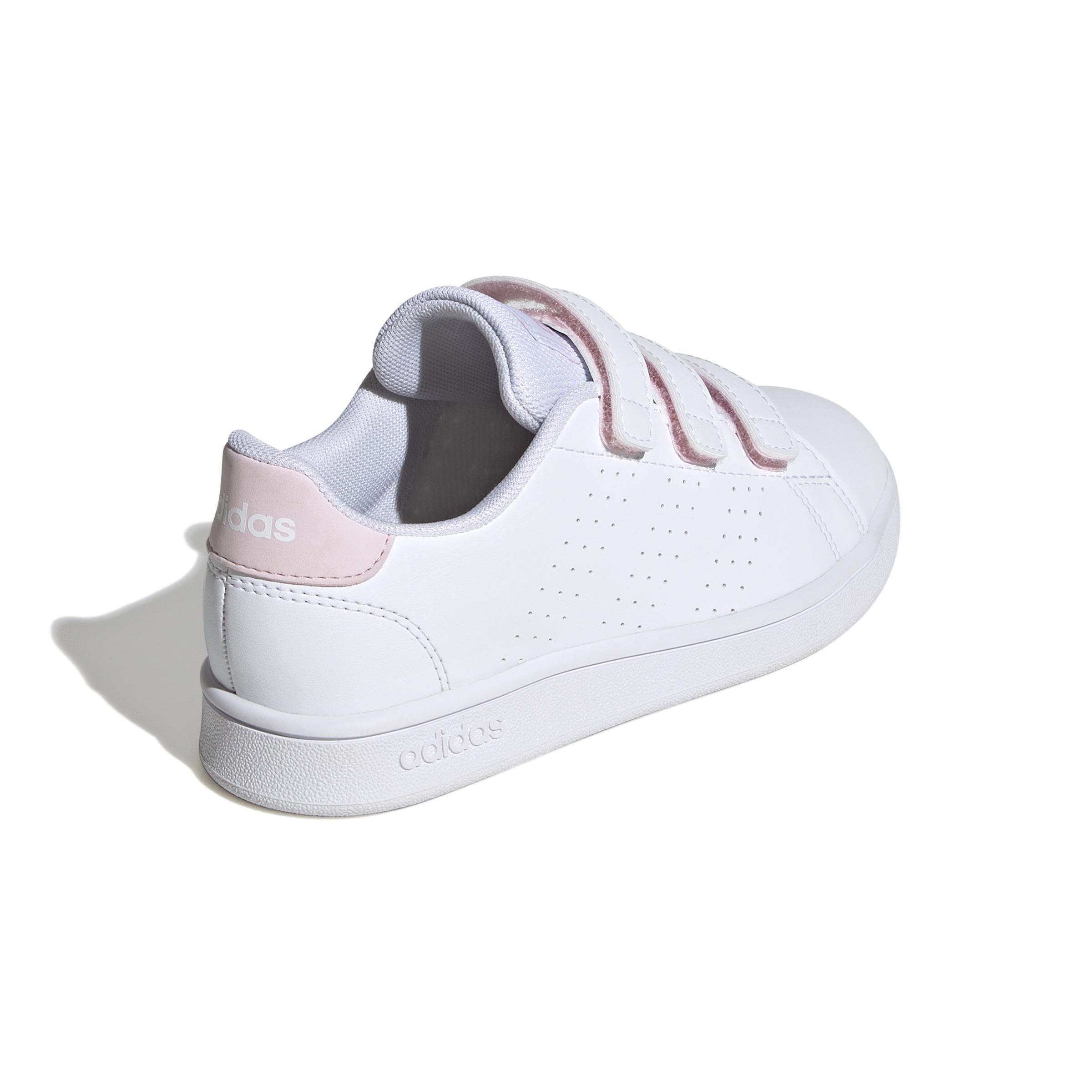 Unisex Advantage Court Lifestyle Hook-and-Loop Shoes, White, A901_ONE, large image number 3