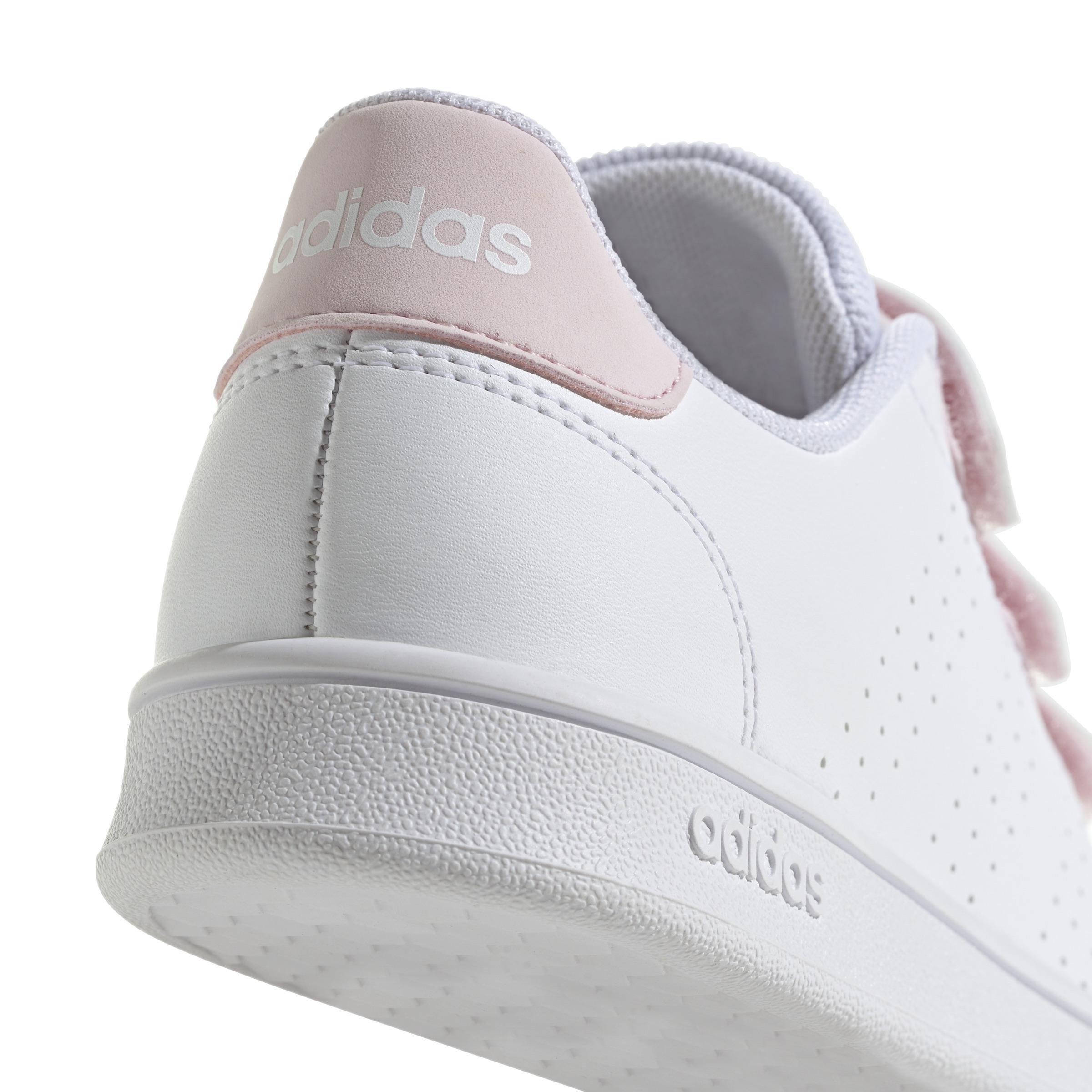 Unisex Advantage Court Lifestyle Hook-and-Loop Shoes, White, A901_ONE, large image number 4