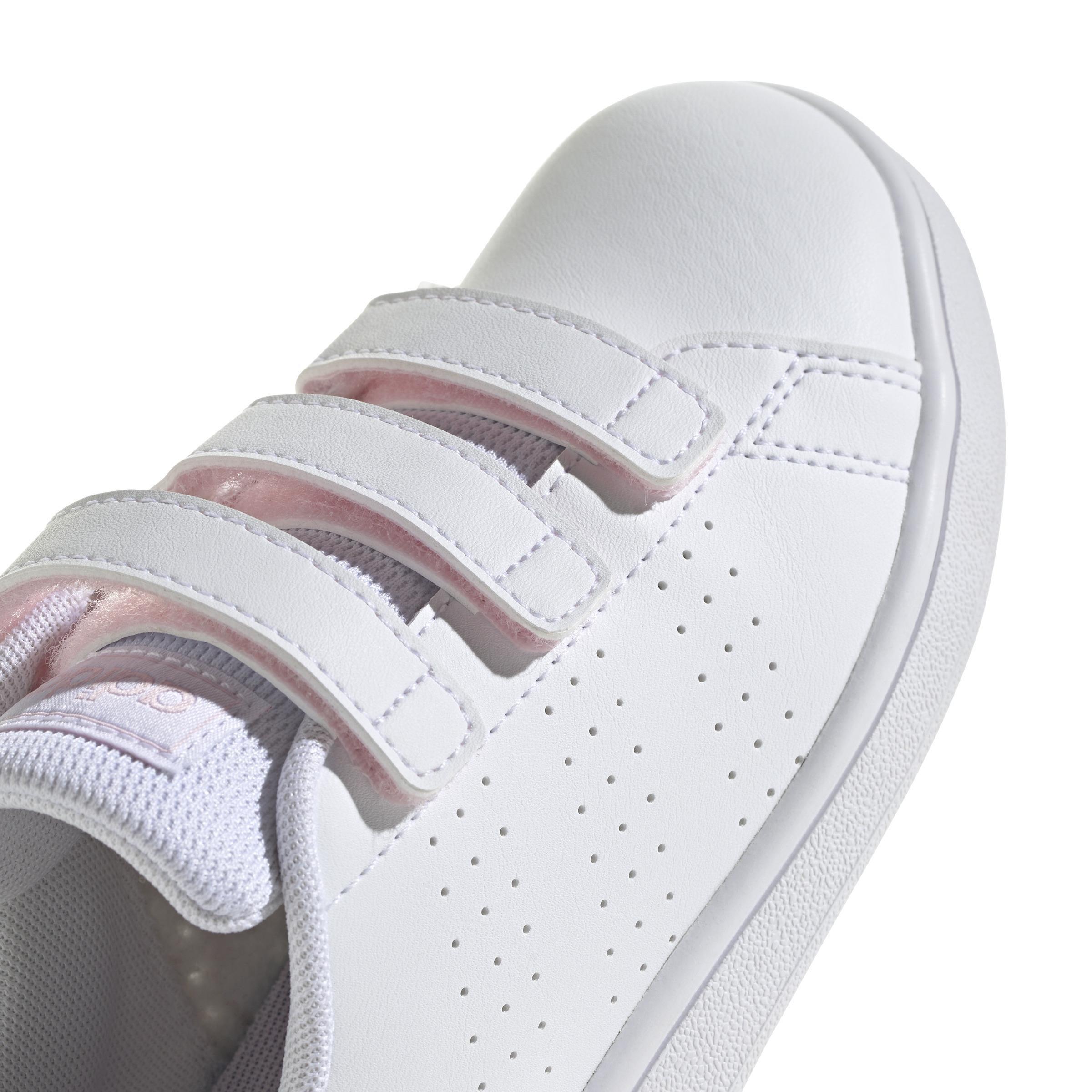 Unisex Advantage Court Lifestyle Hook-and-Loop Shoes, White, A901_ONE, large image number 5