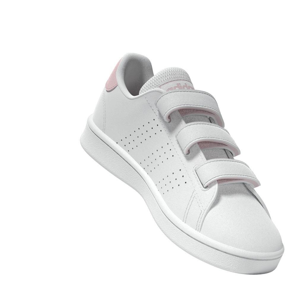 Unisex Advantage Court Lifestyle Hook-and-Loop Shoes, White, A901_ONE, large image number 12
