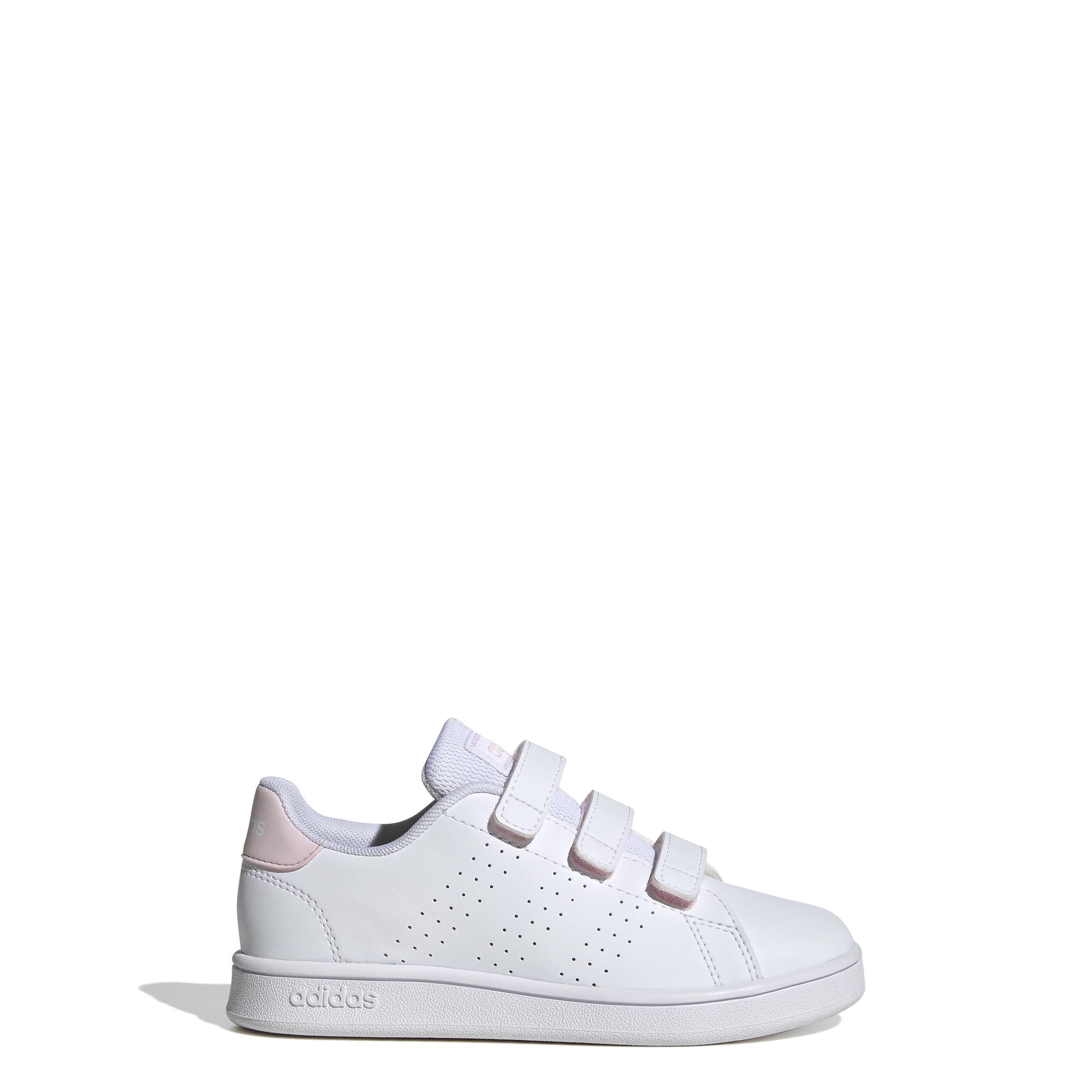 Unisex Advantage Court Lifestyle Hook-and-Loop Shoes, White, A901_ONE, large image number 13