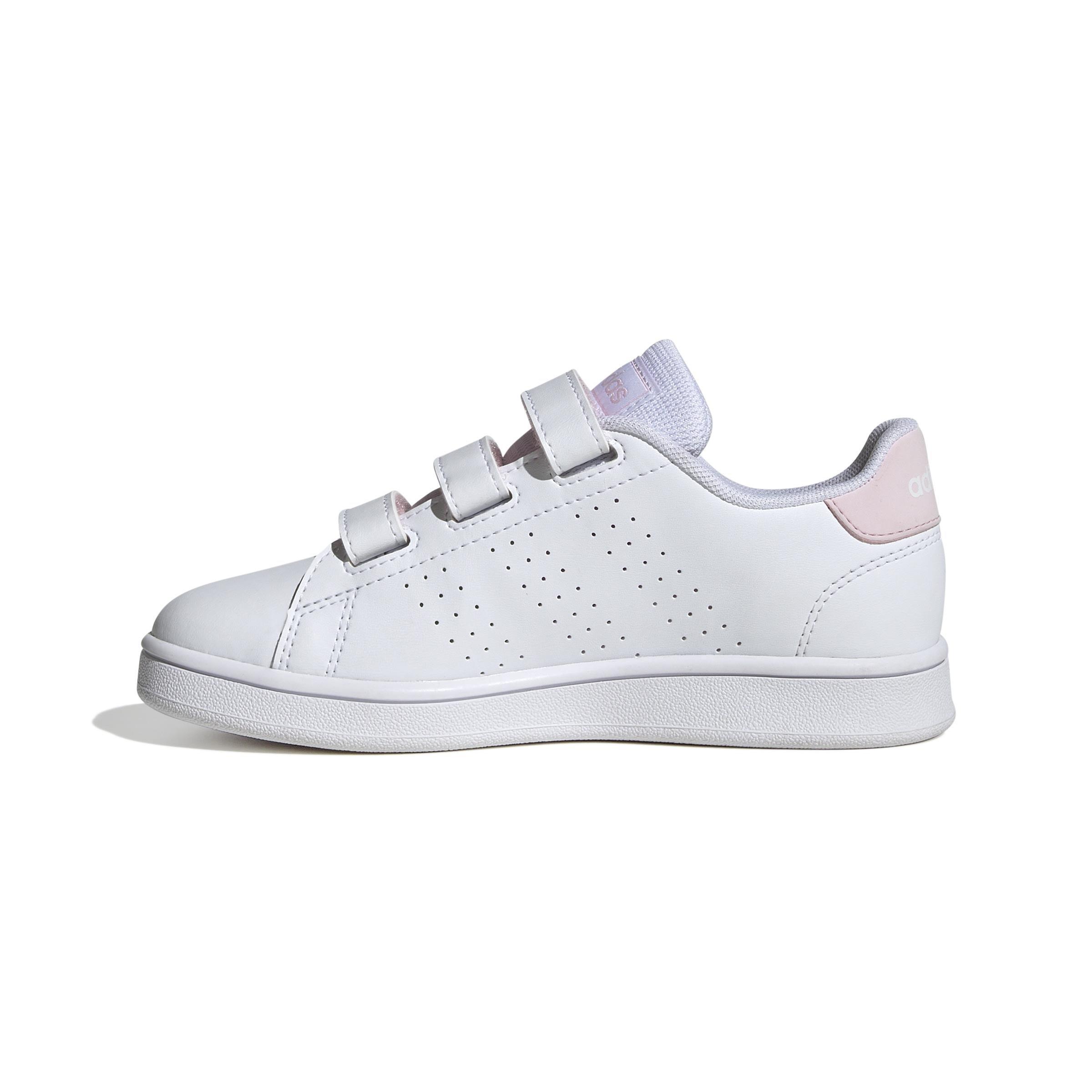 Unisex Advantage Court Lifestyle Hook-and-Loop Shoes, White, A901_ONE, large image number 14