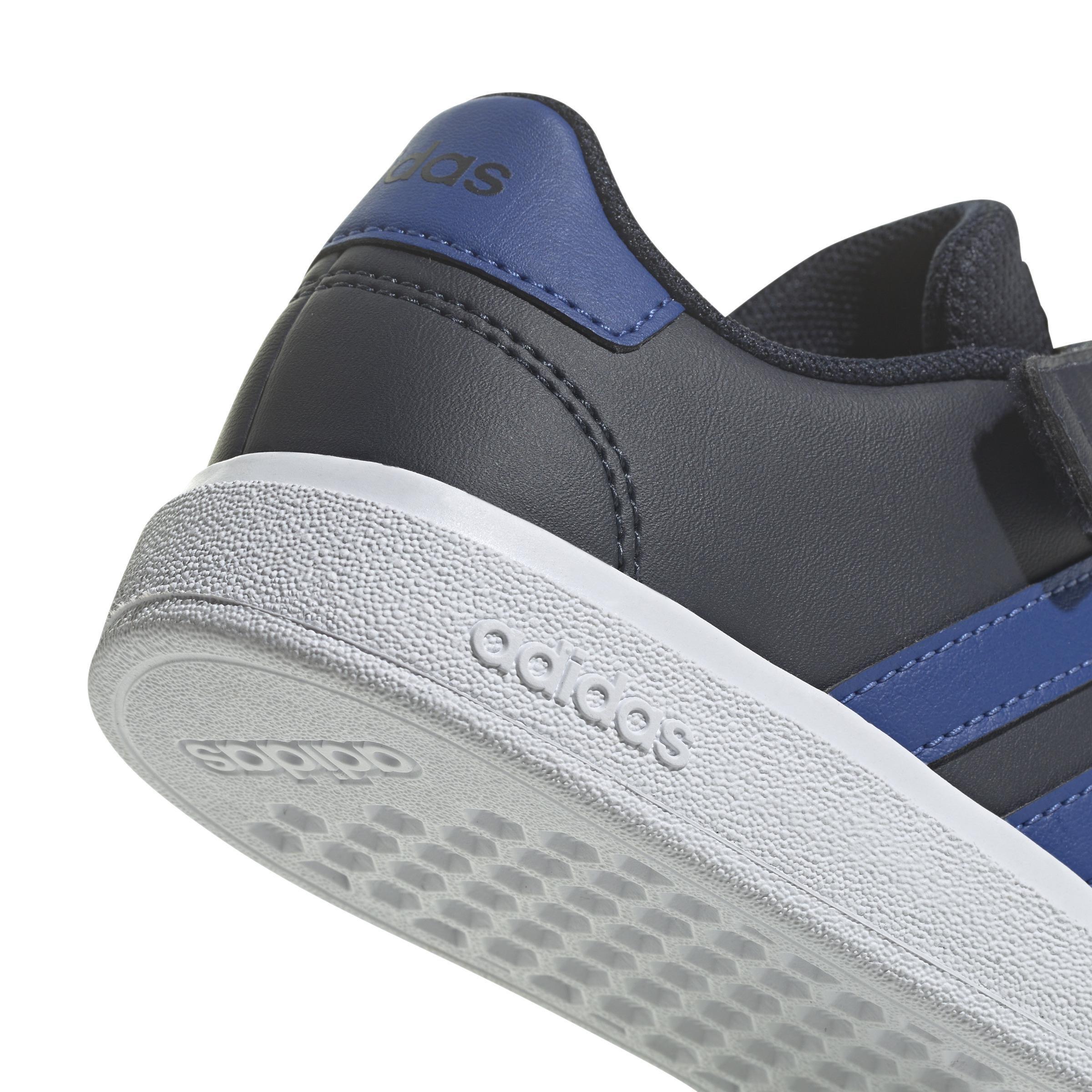 Unisex Kids Grand Court Elastic Lace And Top Strap Shoes, Blue, A901_ONE, large image number 3
