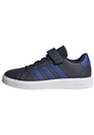 Kids Unisex Grand Court Elastic Lace And Top Strap Shoes, Blue, A901_ONE, thumbnail image number 8