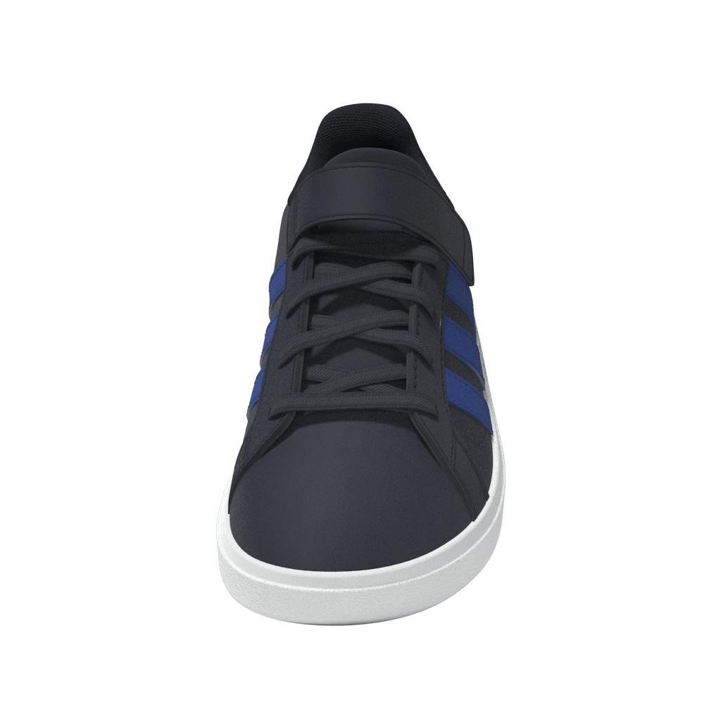 Unisex Kids Grand Court Elastic Lace And Top Strap Shoes, Blue, A901_ONE, large image number 9