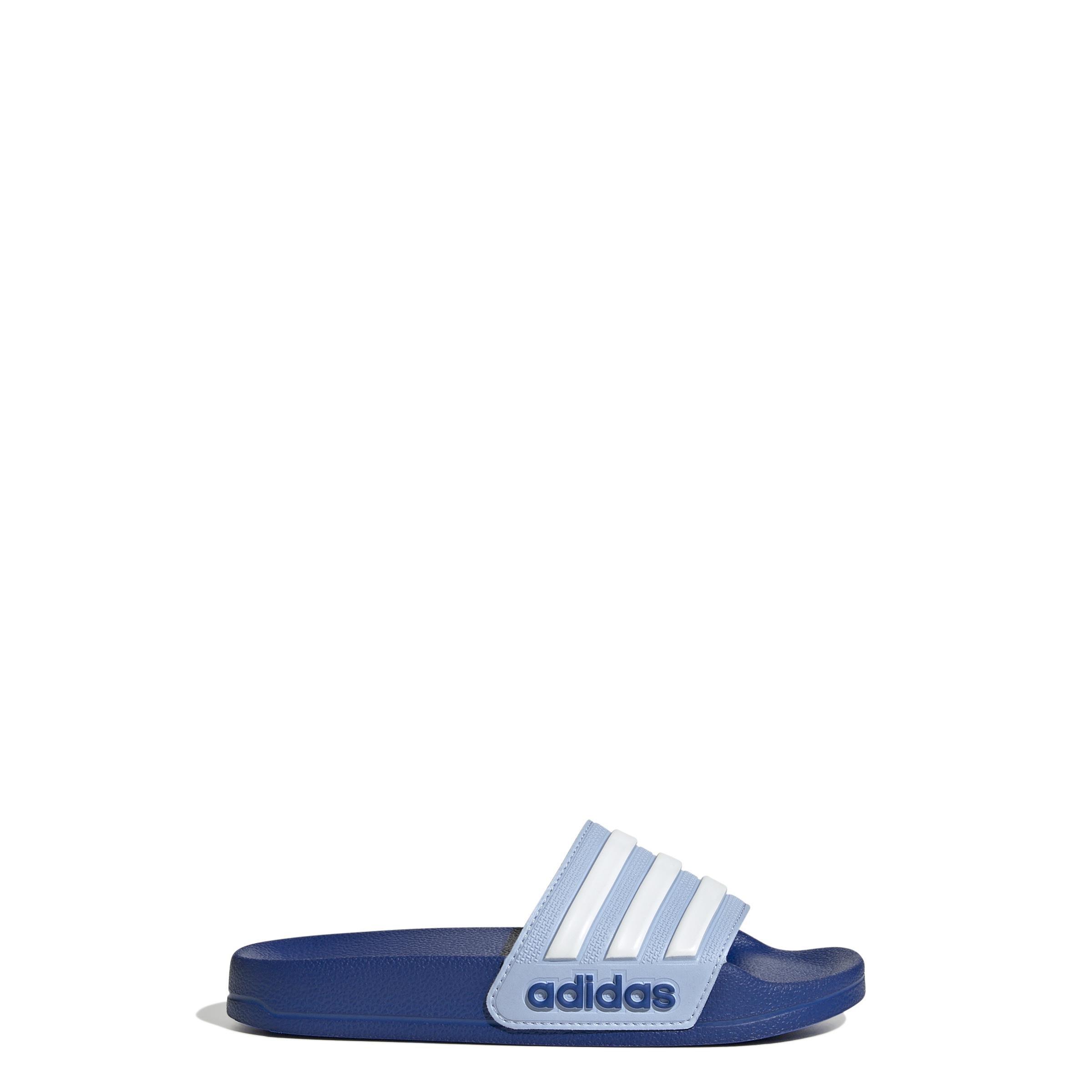 Unisex Kids Adilette Shower Slides, Blue, , large image number 7