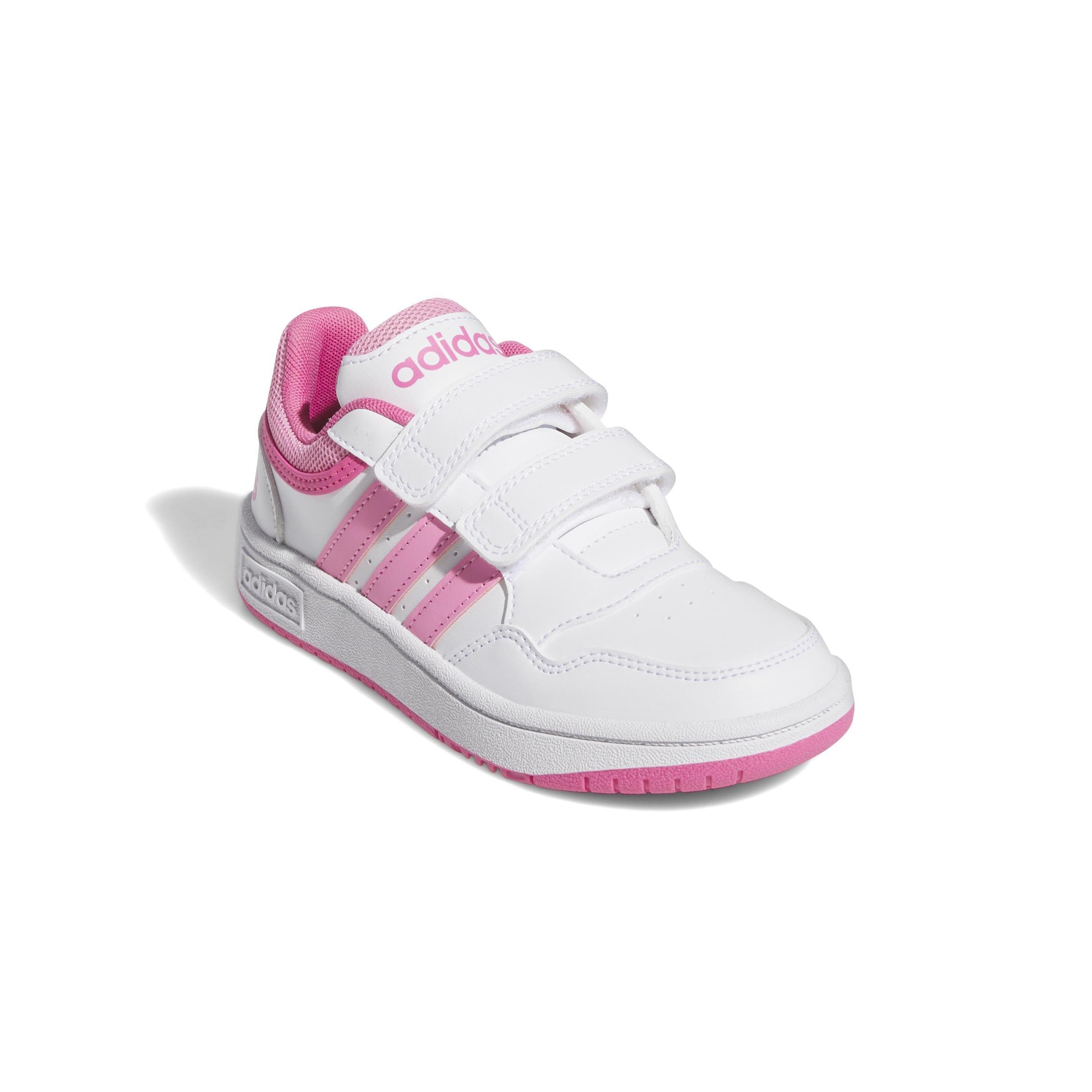 Unisex Hoops Lifestyle Basketball Hook-and-Loop Shoes, White, A901_ONE, large image number 2
