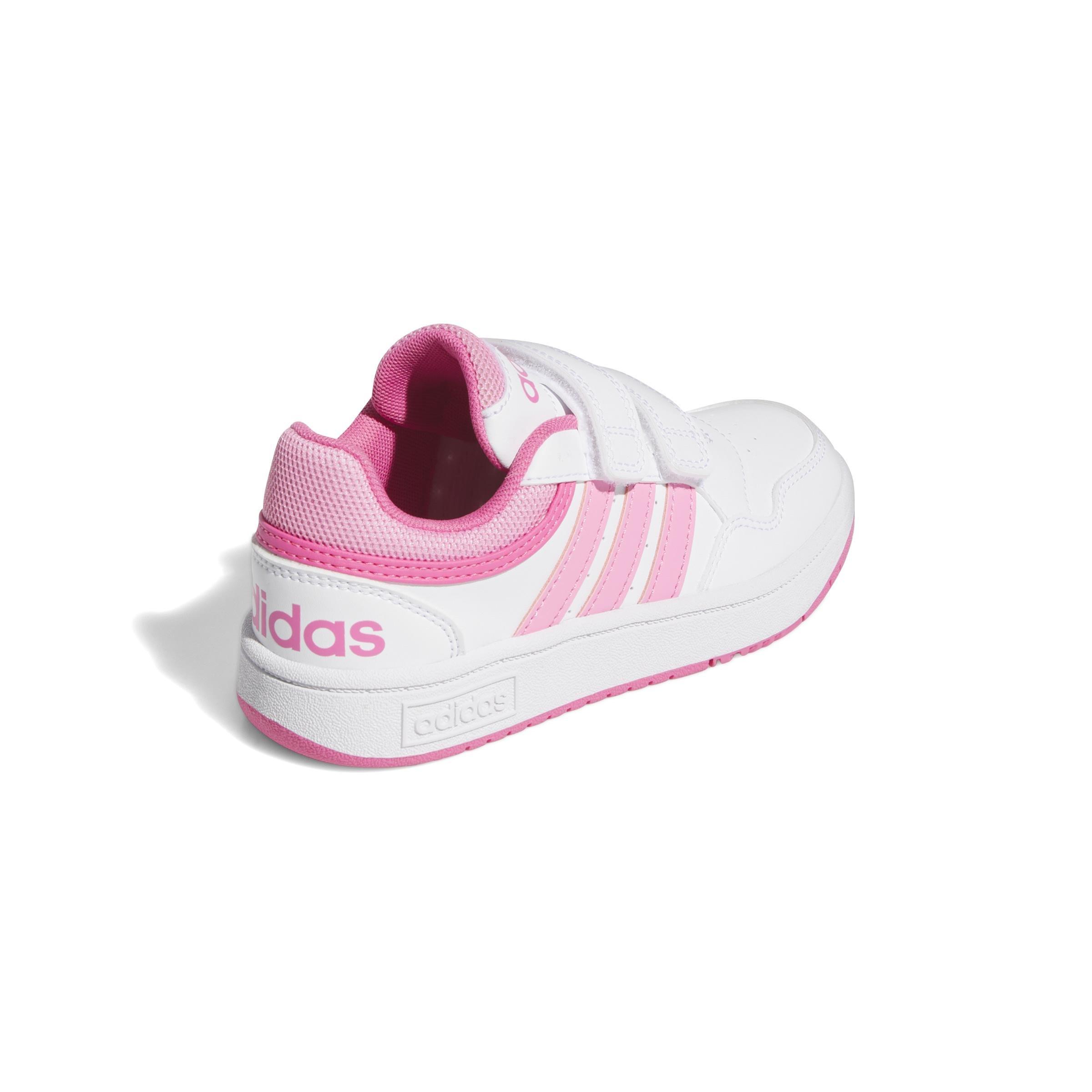 Unisex Hoops Lifestyle Basketball Hook-and-Loop Shoes, White, A901_ONE, large image number 3