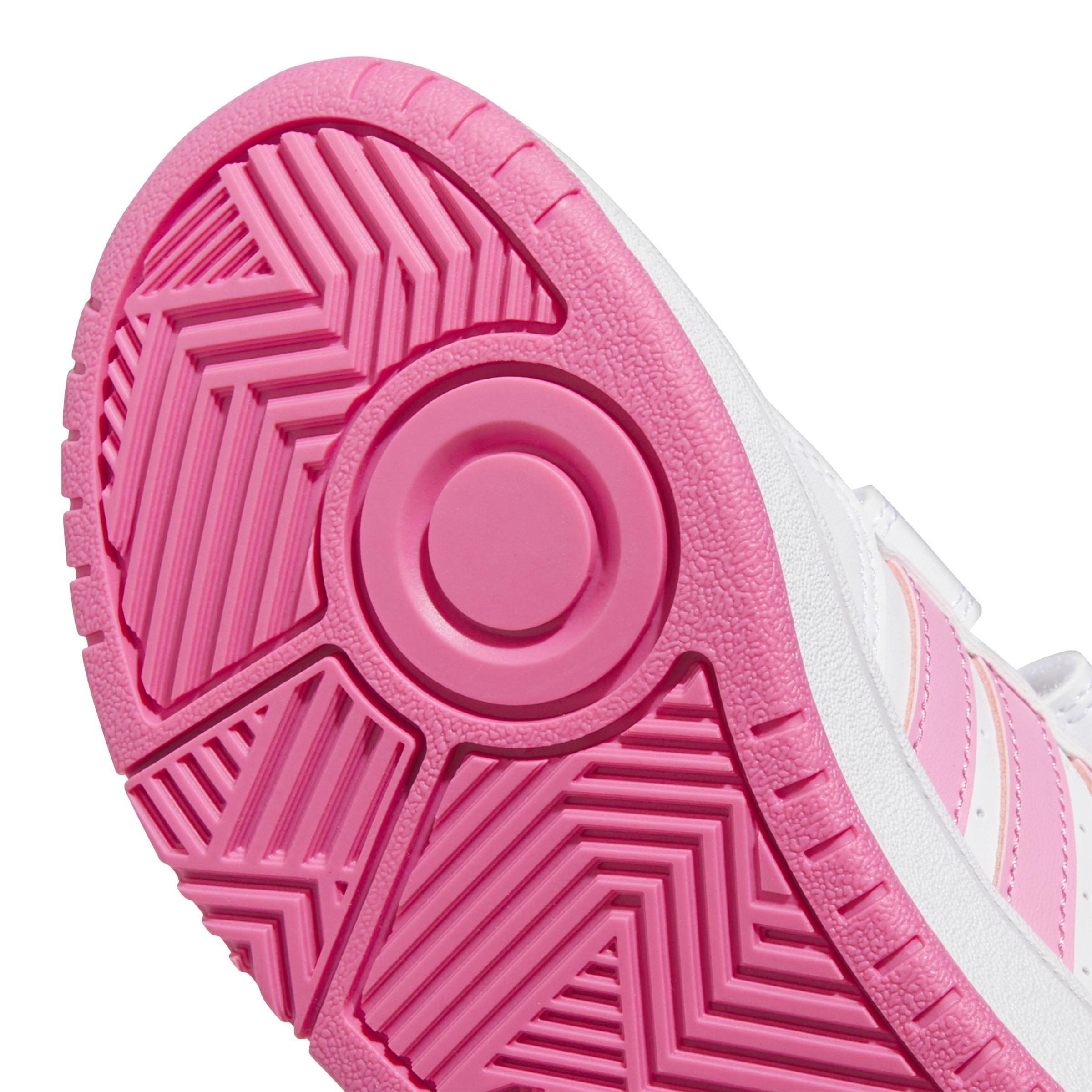 Unisex Hoops Lifestyle Basketball Hook-and-Loop Shoes, White, A901_ONE, large image number 4