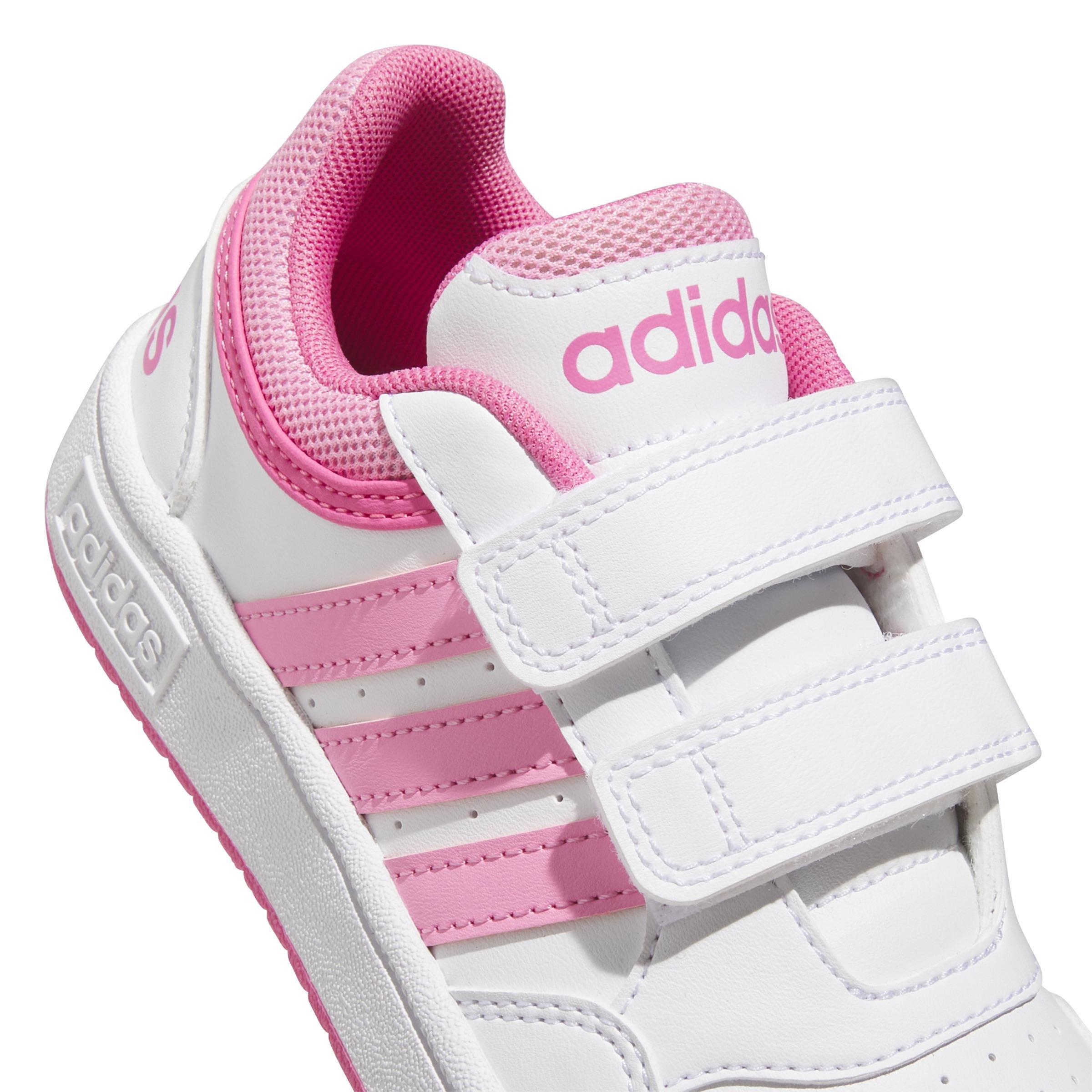 Unisex Hoops Lifestyle Basketball Hook-and-Loop Shoes, White, A901_ONE, large image number 5