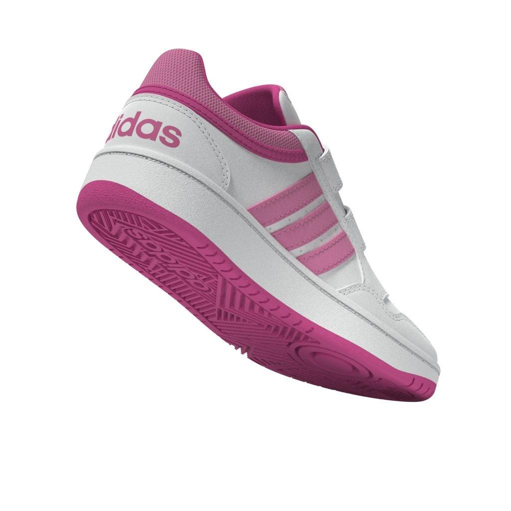 Unisex Hoops Lifestyle Basketball Hook-and-Loop Shoes, White, A901_ONE, large image number 10