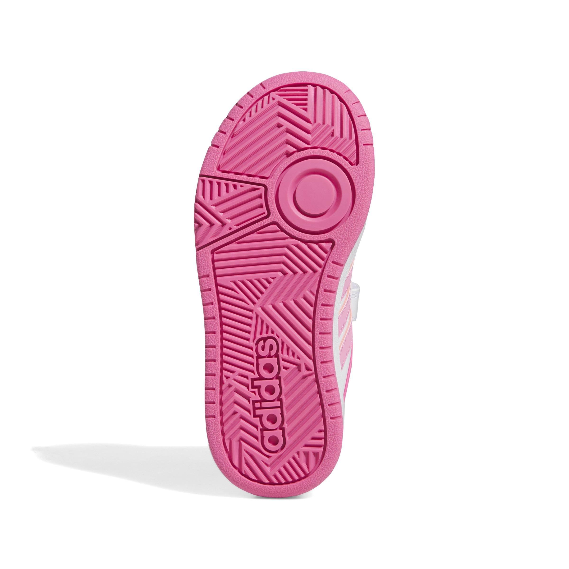 Unisex Hoops Lifestyle Basketball Hook-and-Loop Shoes, White, A901_ONE, large image number 12