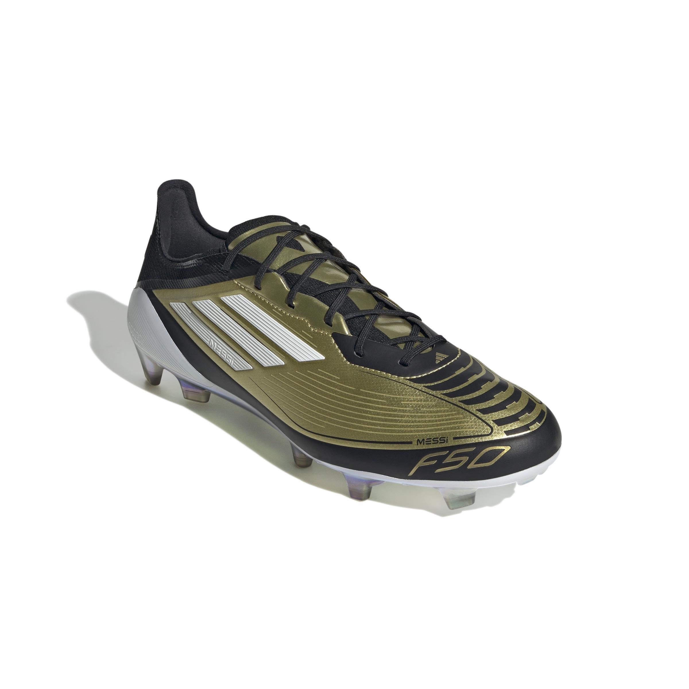 Unisex Messi F50 Elite Firm Ground Boots, Gold, A901_ONE, large image number 2