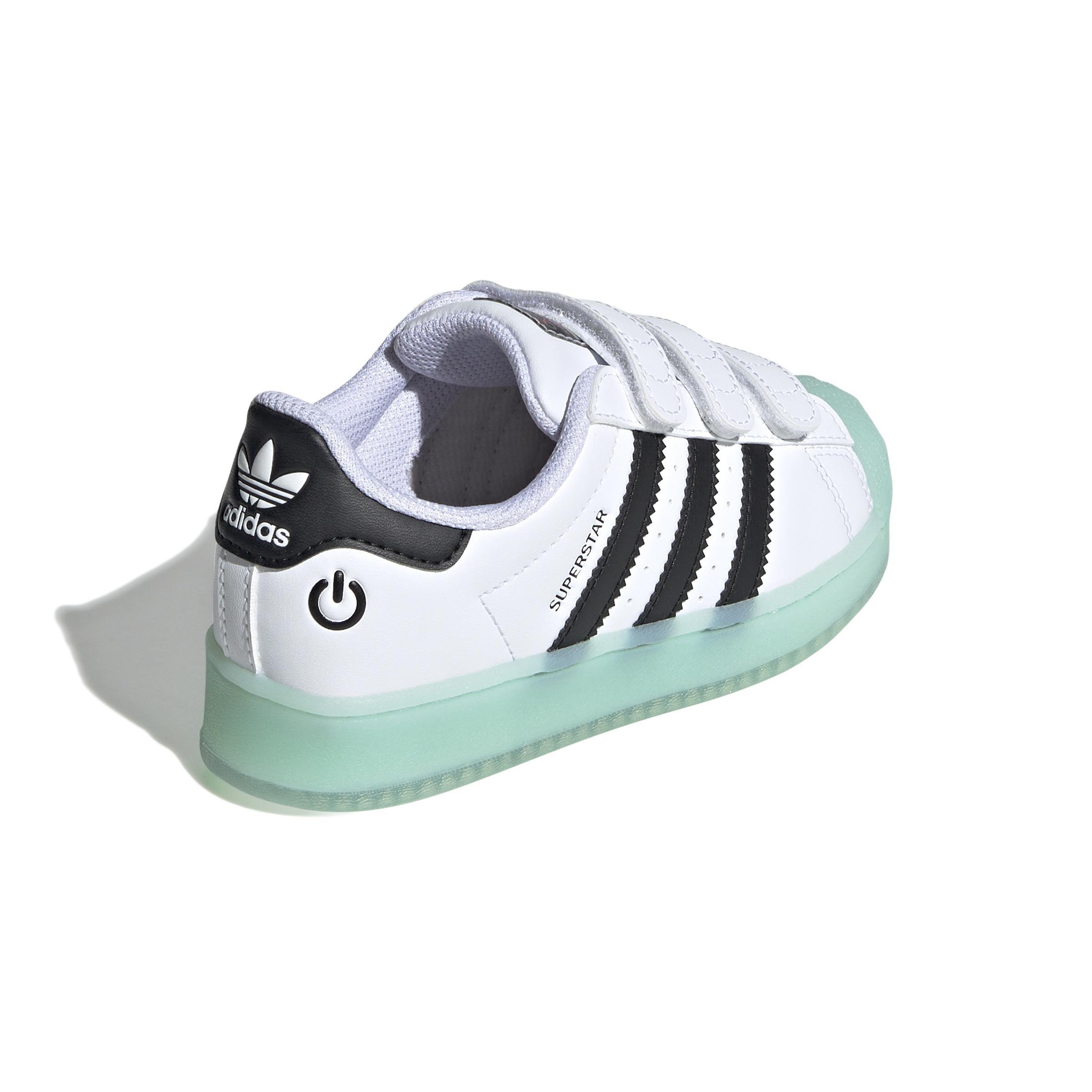 Kids Unisex Superstar Led Lights Comfort Closure Shoes, White, A901_ONE, large image number 6