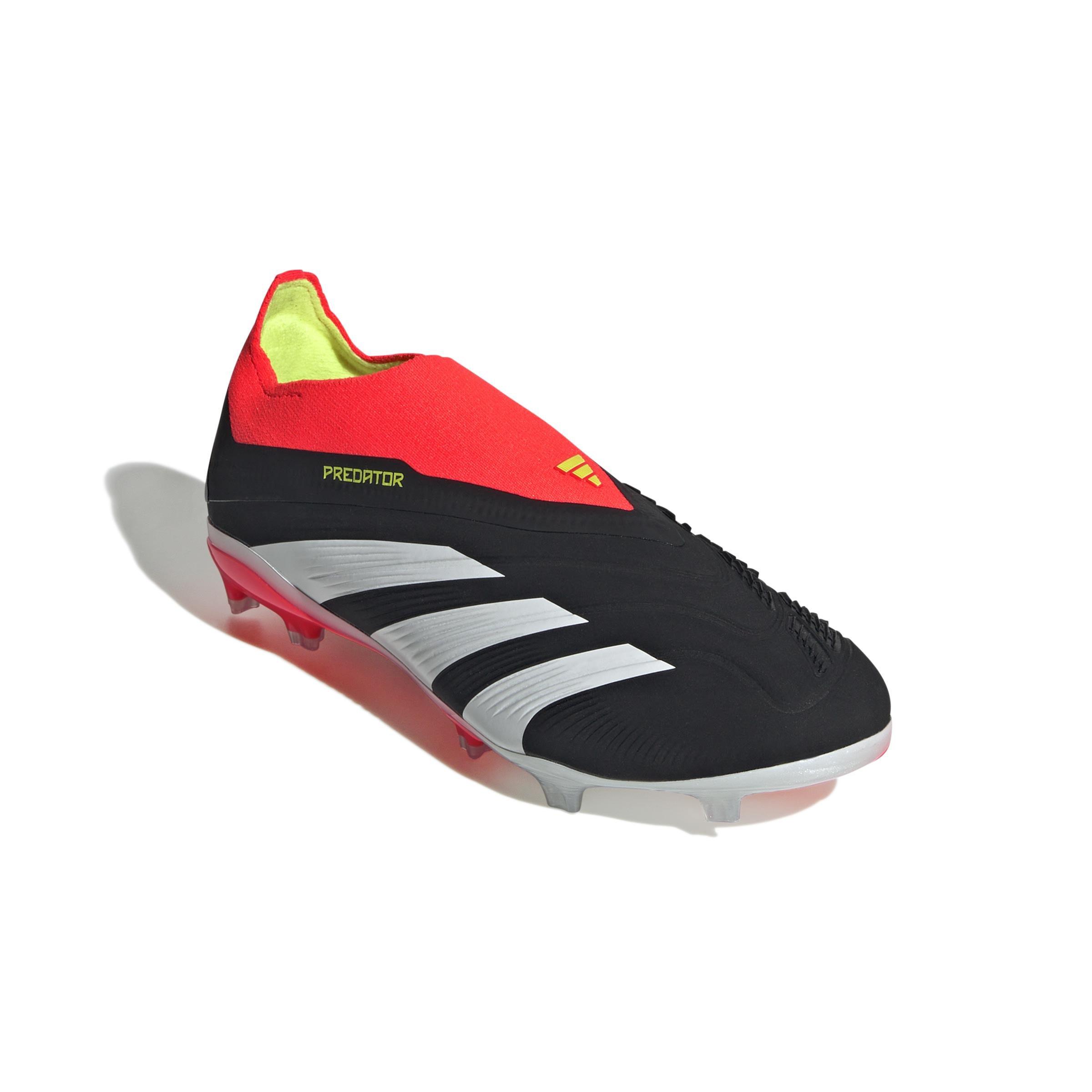 Unisex Kids Predator Elite Laceless Firm Ground Football Boots, Black, , large image number 2