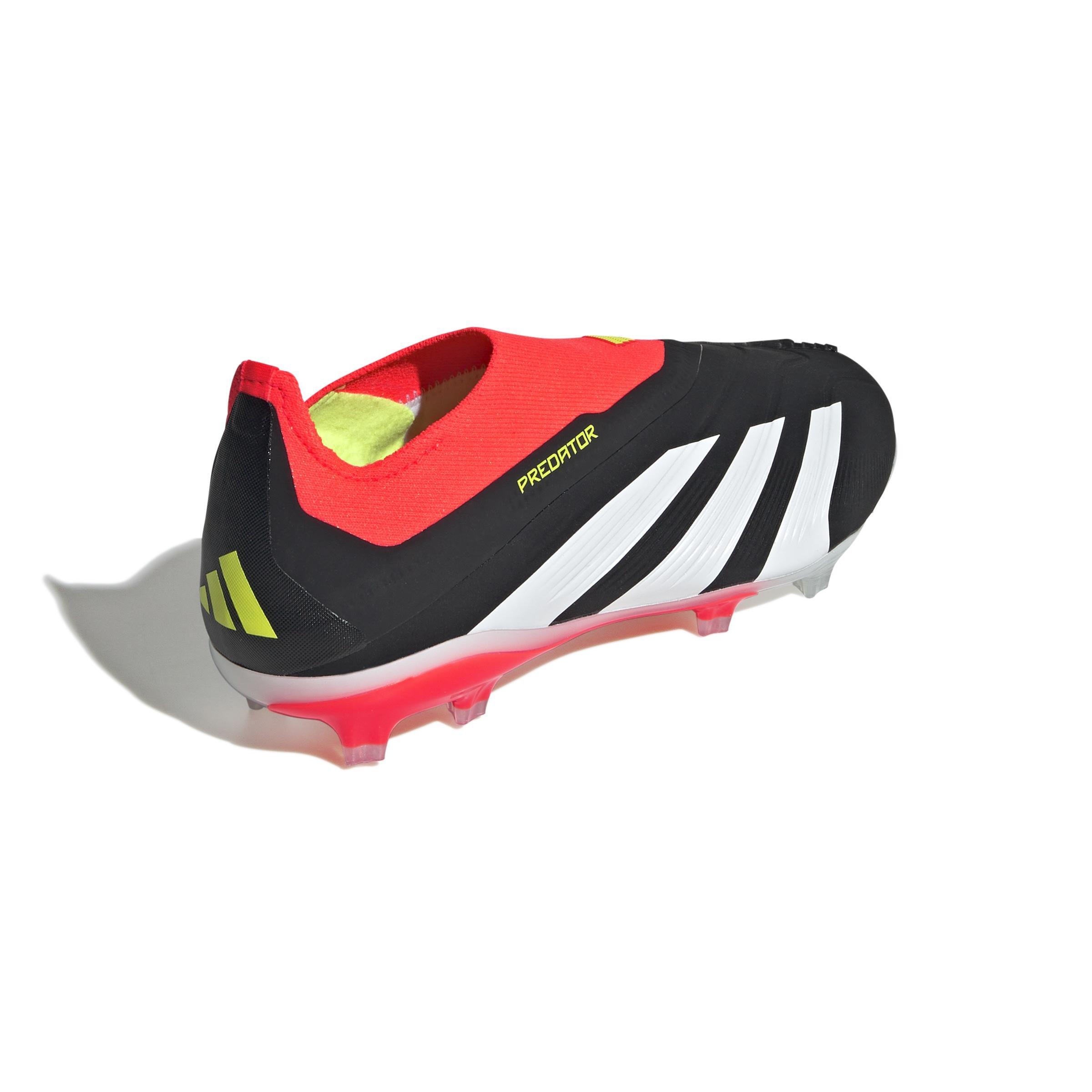 Unisex Kids Predator Elite Laceless Firm Ground Football Boots, Black, , large image number 3