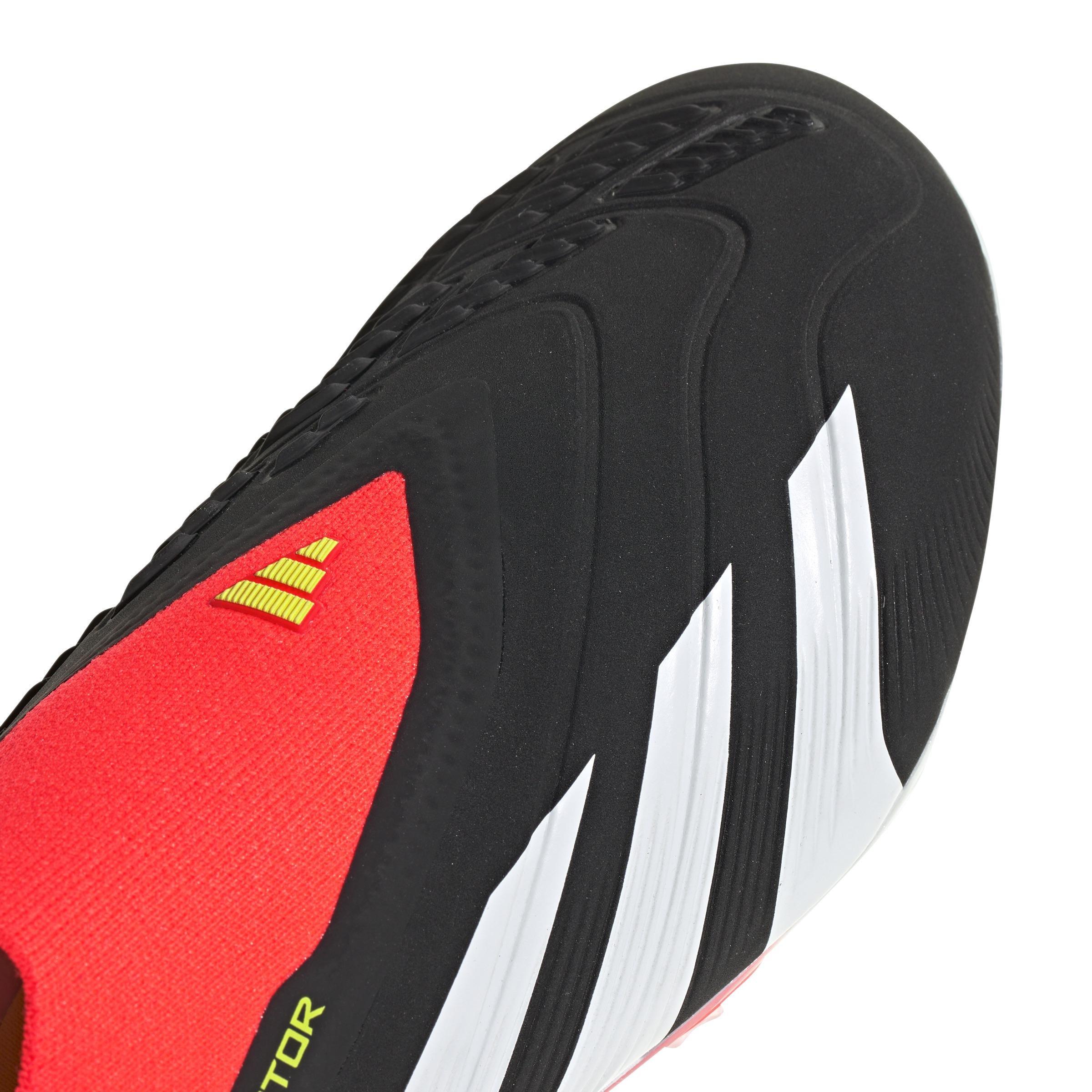 Unisex Kids Predator Elite Laceless Firm Ground Football Boots, Black, , large image number 5